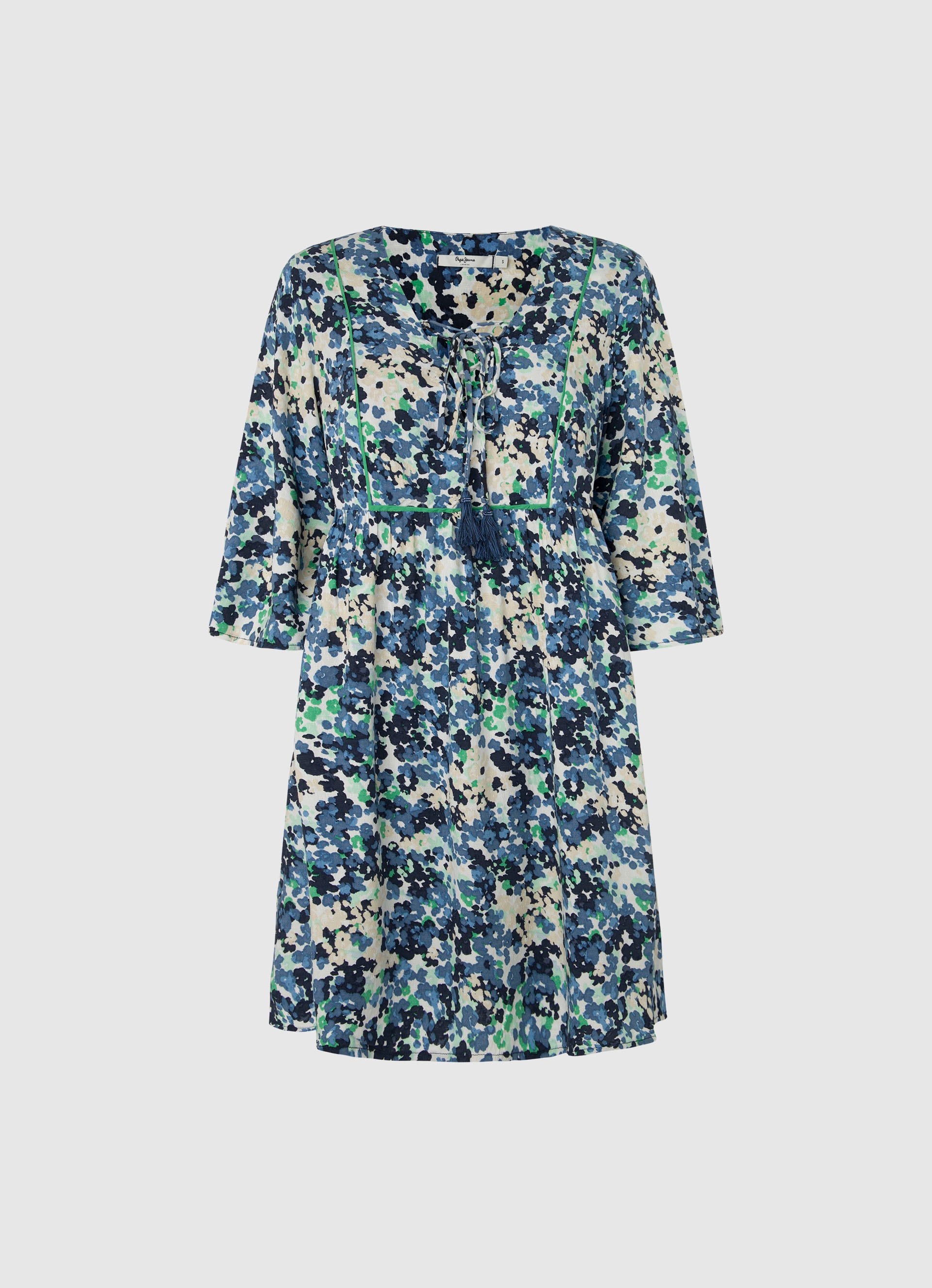 Image of Pepe Jeans Tunikakleid "Kleid CLARISA" mit V-Ausschnitt mit Bindeband