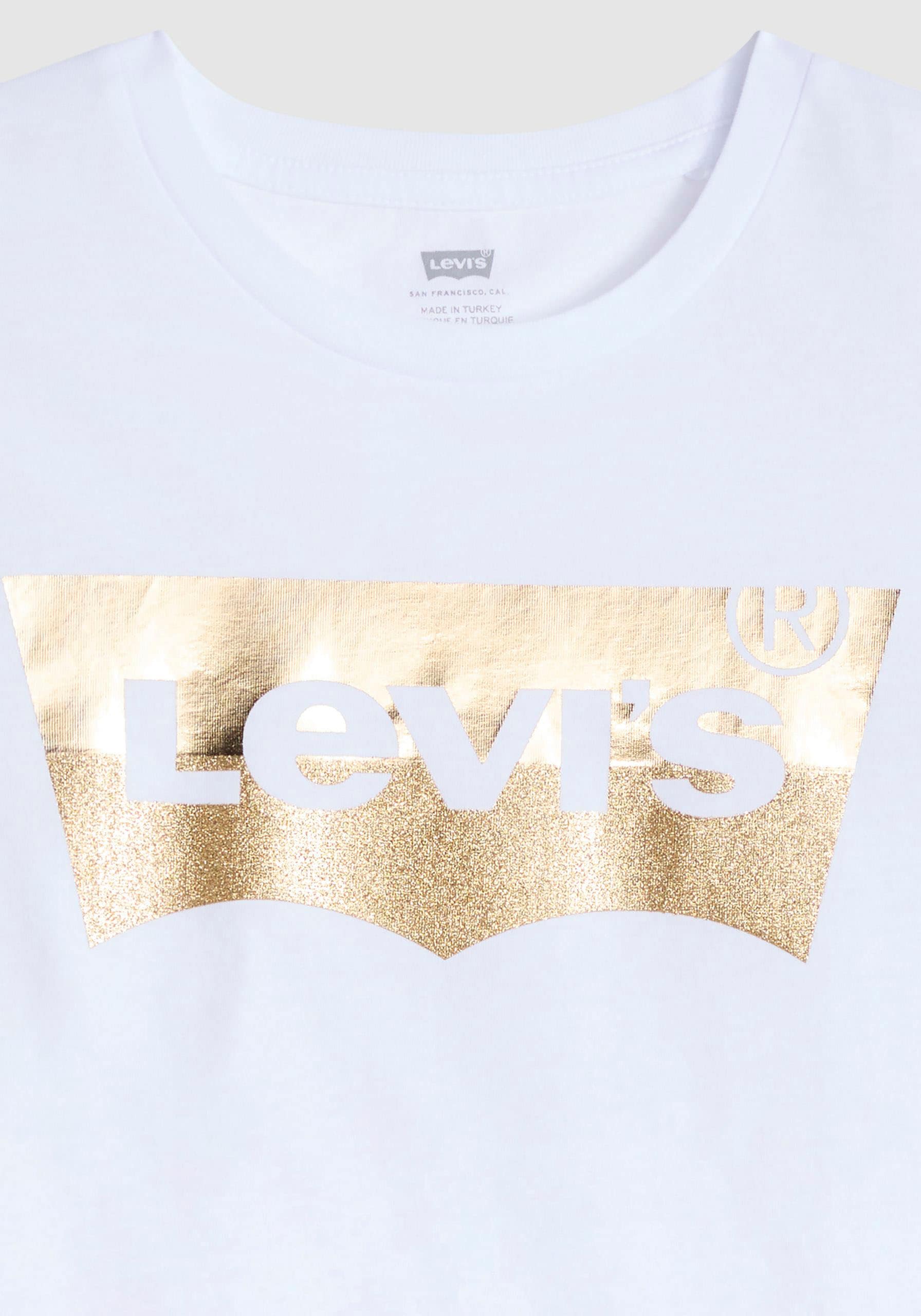 Levi's® Rundhalsshirt »THE PERFECT TEE«, mit Logo im Metallic-Holo Print