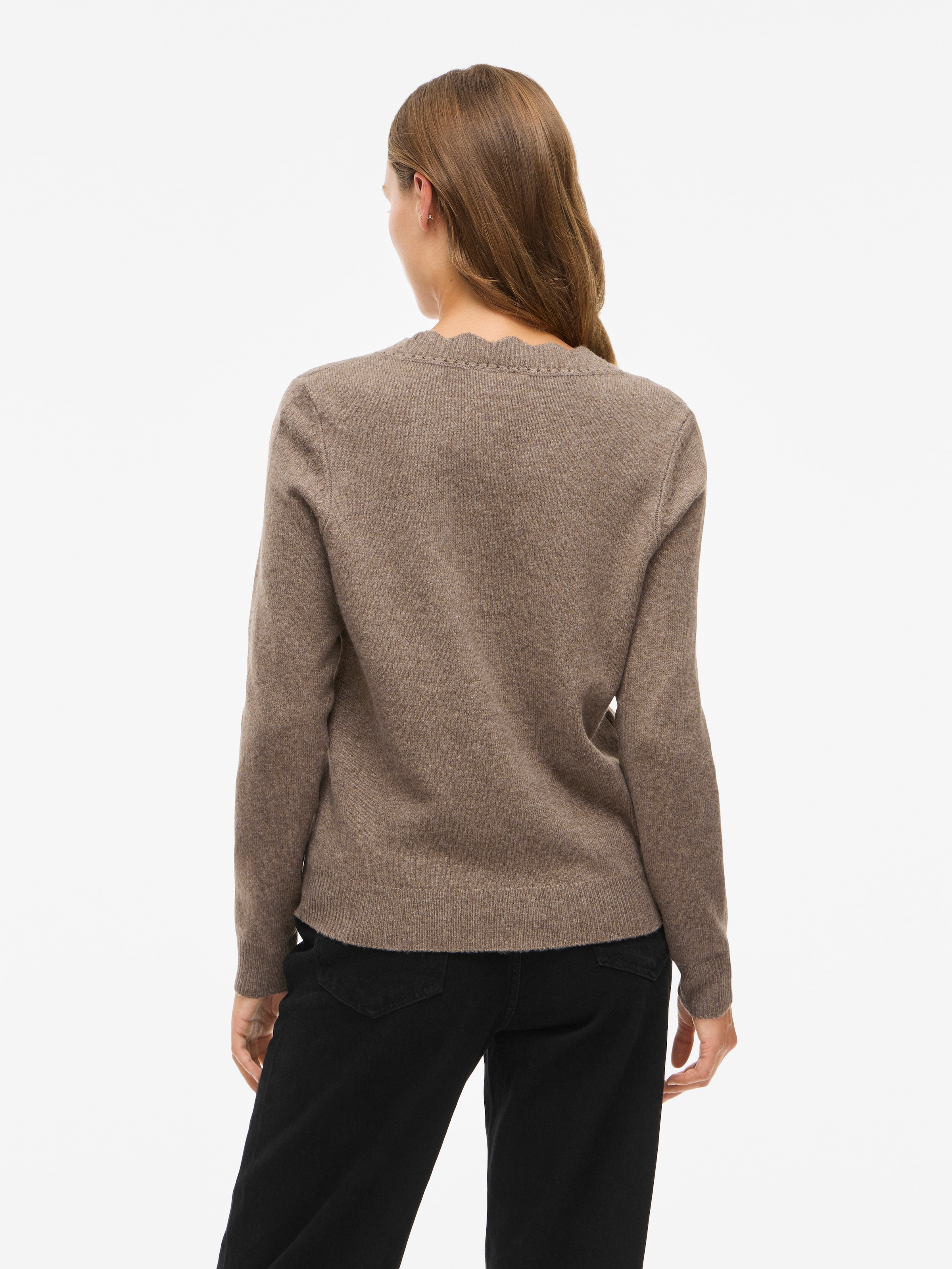 Vila Pull col V »VINIKOLINA V-NECK L/S KNIT TOP - NOOS«