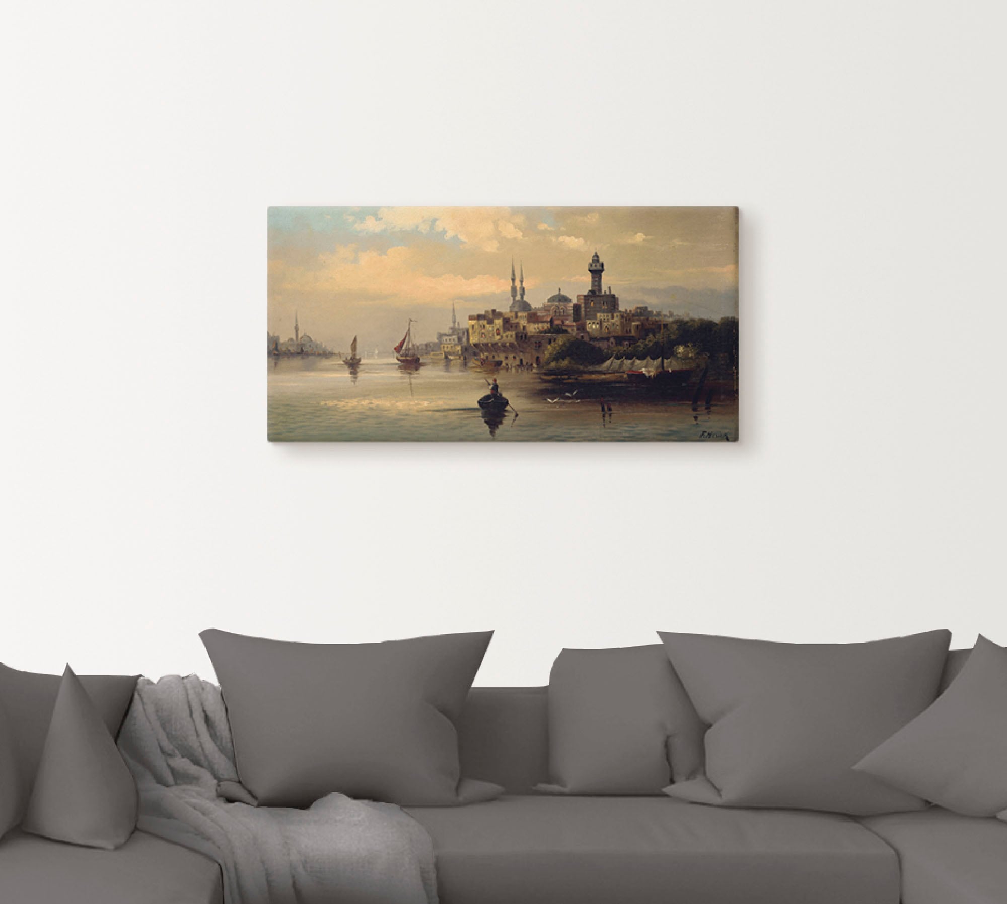 Artland Wandbild »Kauffahrtsschiffe auf Bosporus, Istanbul«, Gewässer, (1 St.), als Leinwandbild, Poster, Wandaufkleber in verschied. Grössen