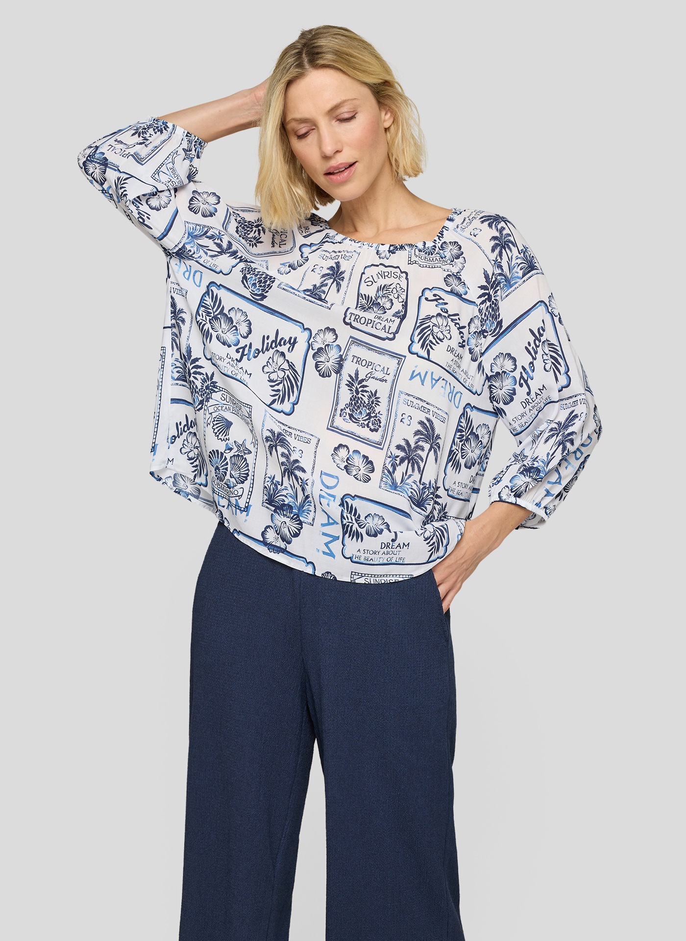 Image of Rabe Schlupfbluse 3/4-Arm mit Allover-Druck