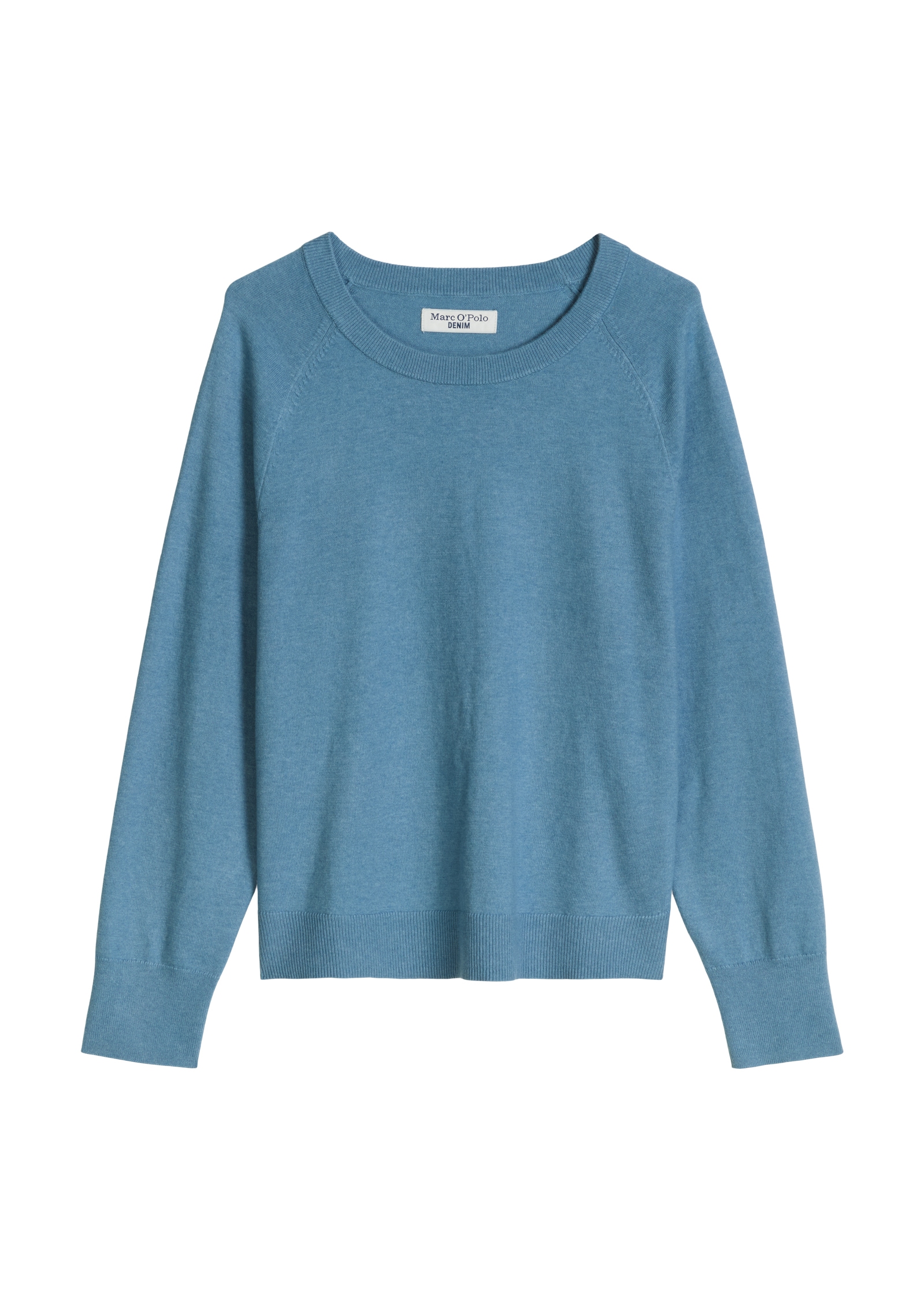 Marc O'Polo DENIM Pull à col rond regular fit, Strick, aus Soft Cotton Stretch, Raglanärmel