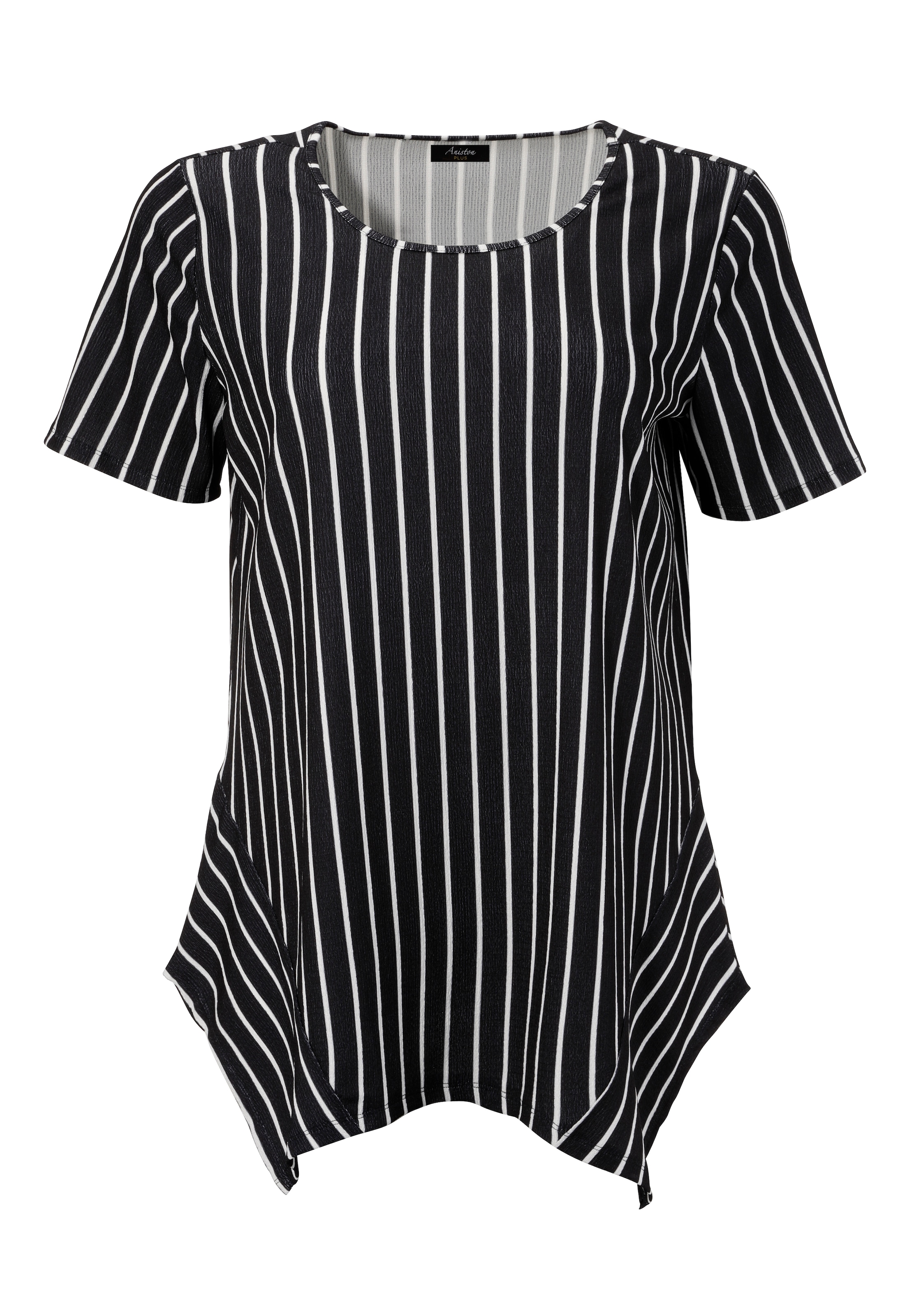 Aniston PLUS Blusenshirt, mit dezenter Streifenlook Struktur