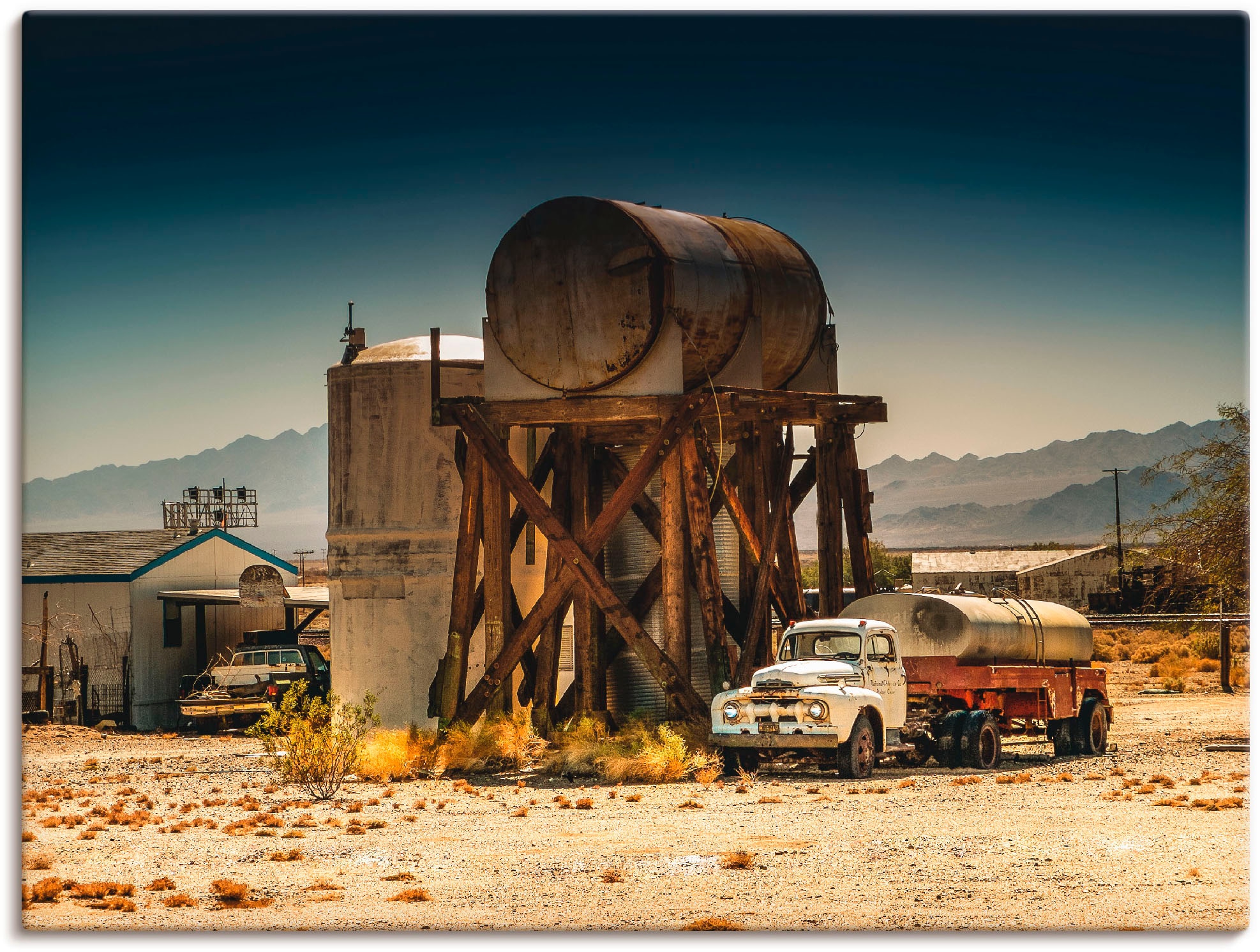 Image of Artland Leinwandbild "Route 66 Kalifornien Amerika" Amerika 1 Stk. tlg. auf Holzrahmen gespannt