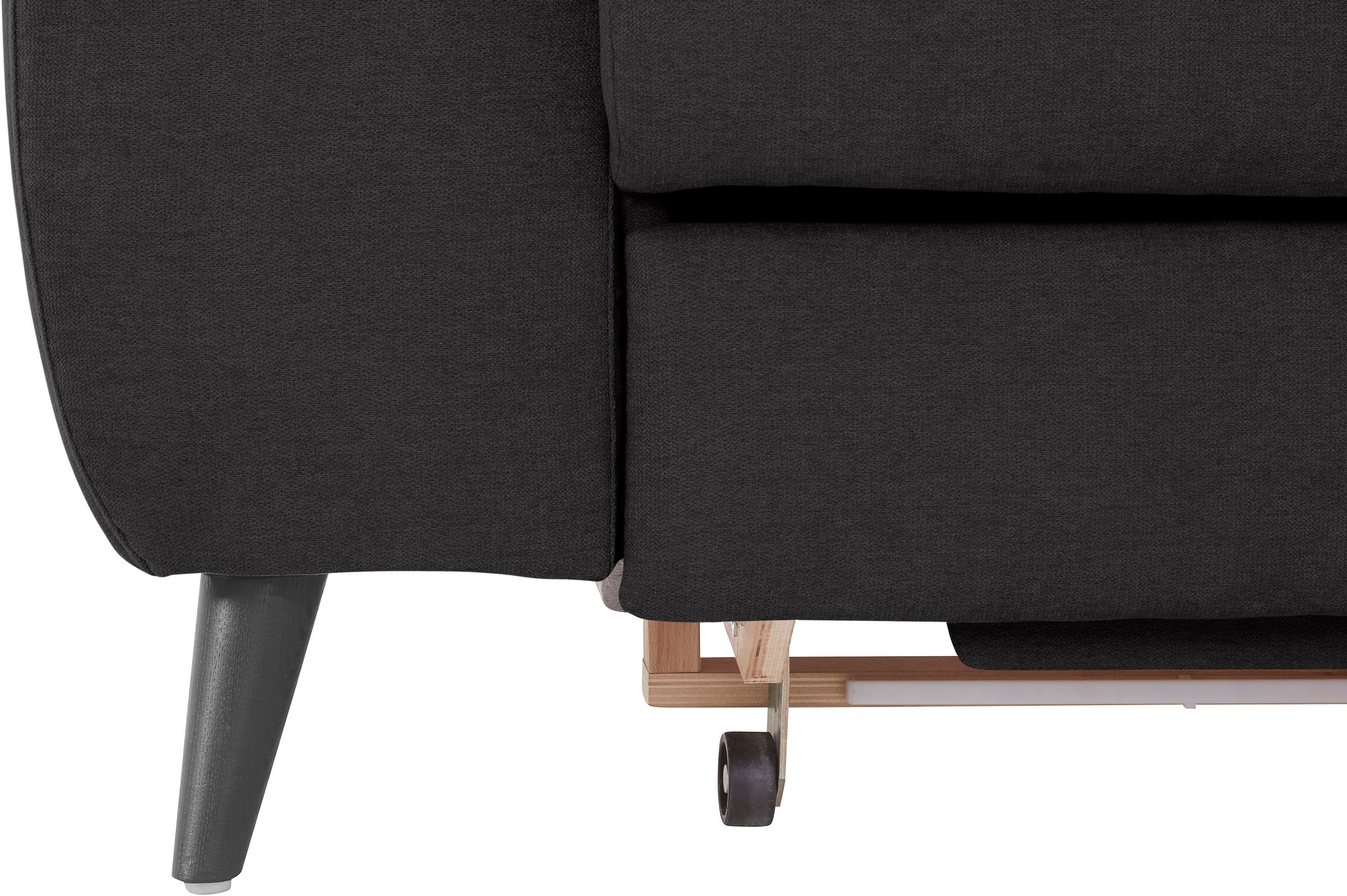 COTTA Ecksofa »Mia L-Form mit 3 Zierkissen«, wahlweise mit Bettfunktion, Bettkasten, Beleuchtung & Wireless-Charger