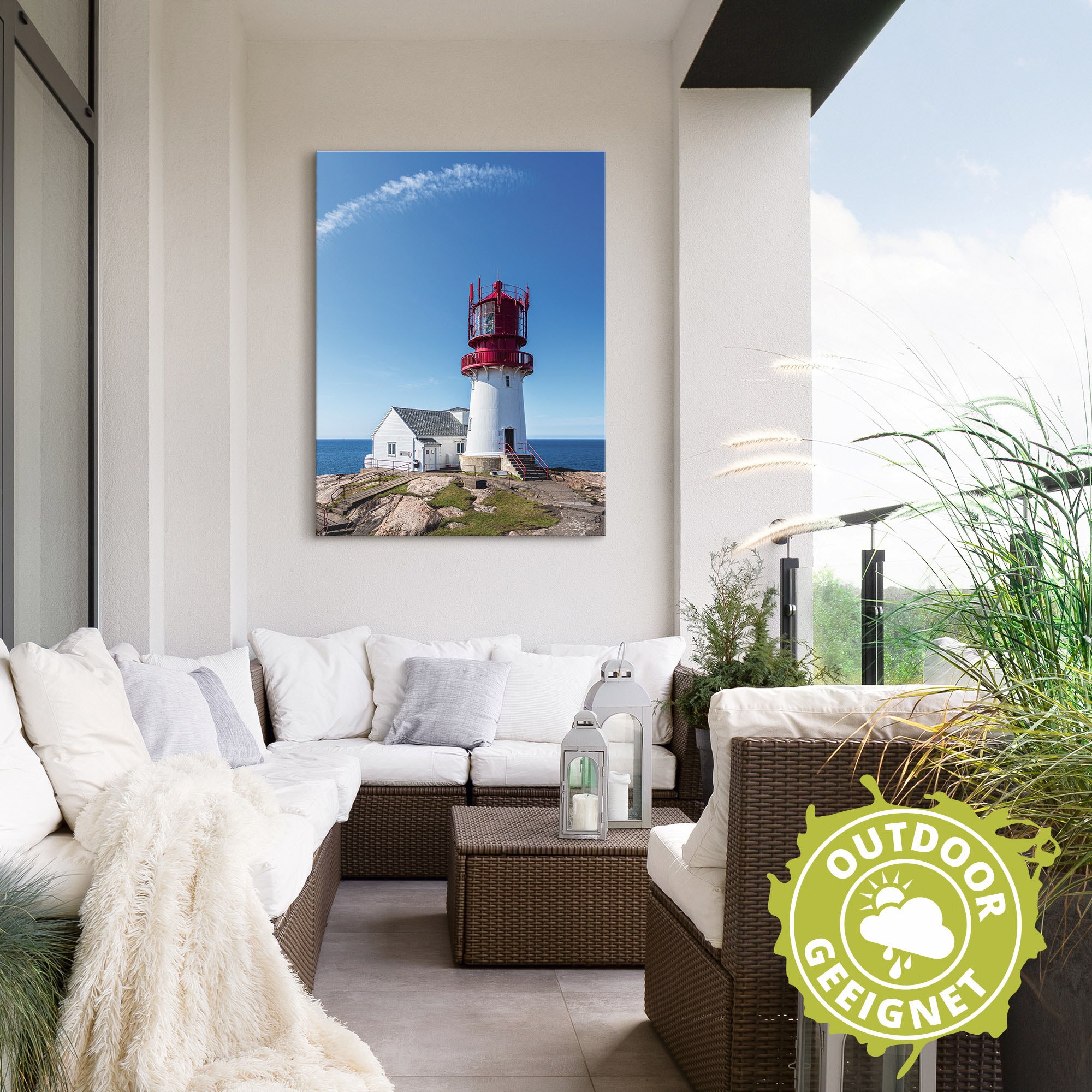 Artland Wandbild »Leuchtturm Lindesnes Fyr in Norwegen«, Gebäude, (1 St.), als Alubild, Leinwandbild, Wandaufkleber oder Poster in versch. Grössen