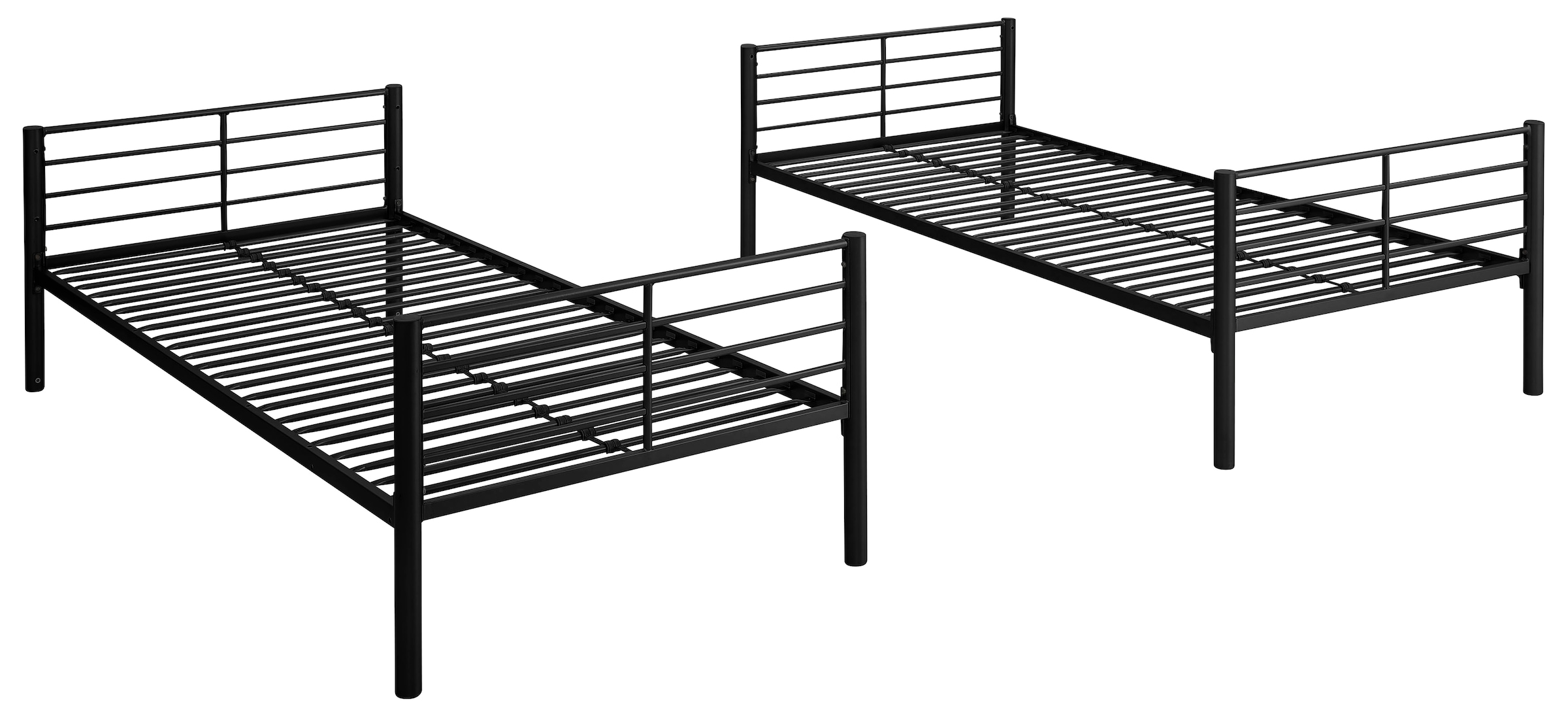 Lüttenhütt Etagenbett »Hayo, Belastbarkeit 250 KG! Metallbett, Stockbett«, (teilbar in 2 Einzelbetten), perfekt für kleine Räume, mehrere Farben, (B/T/H) ca. 208/97/160 cm