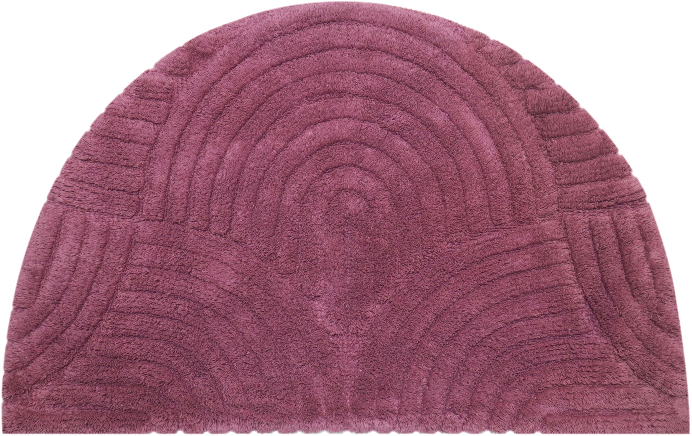 my home Badematte »Juna, Badvorleger, Badezimmer Teppich, Zen, Scandi, Boho«, rutschhemmend beschichtet, fussbodenheizungsgeeignet, Baumwolle, Hoch-Tief-Effekt, weich