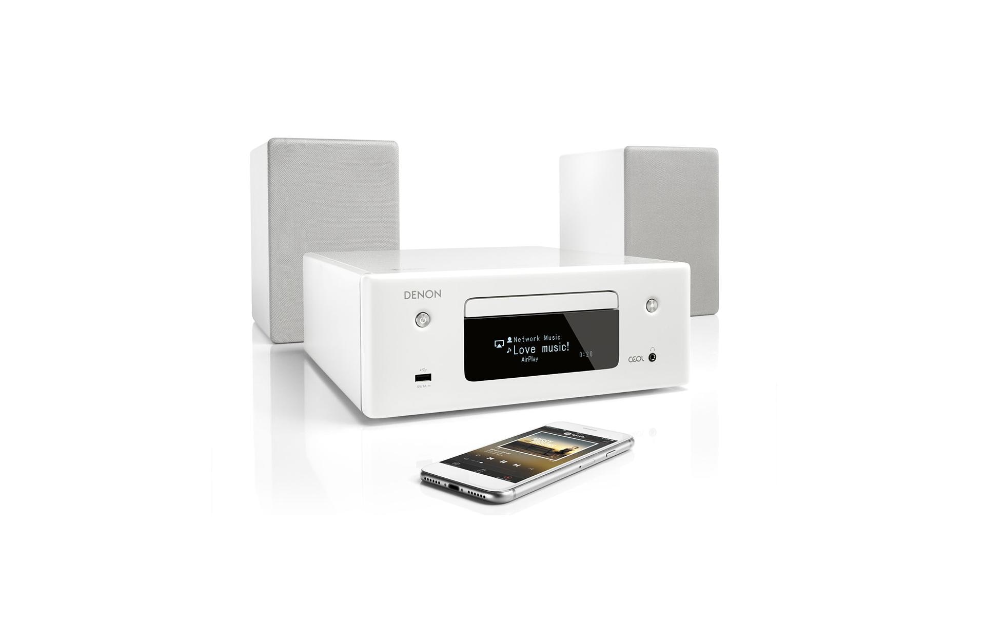 Stereoanlage »CEOL N10 Weiss«, (CD-Bluetooth-WLAN AM-Tuner-FM-Tuner-Internetradio)