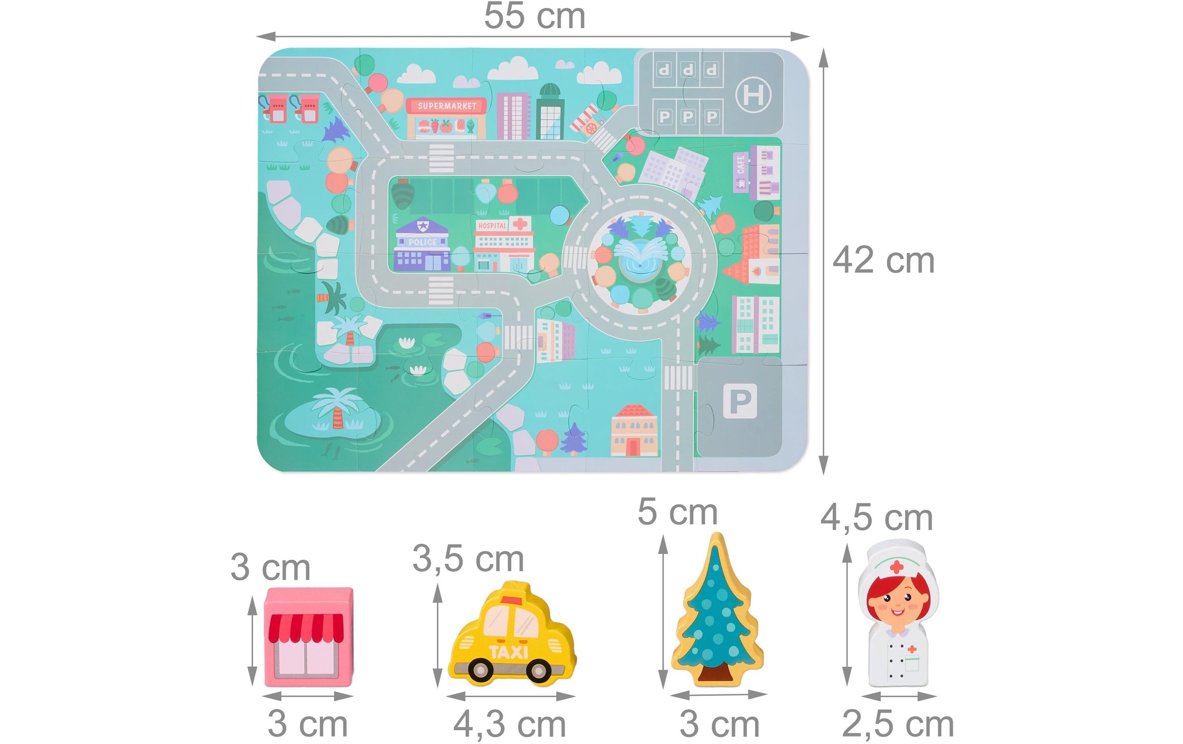 relaxdays Spielbausteine »Stadt im Set«