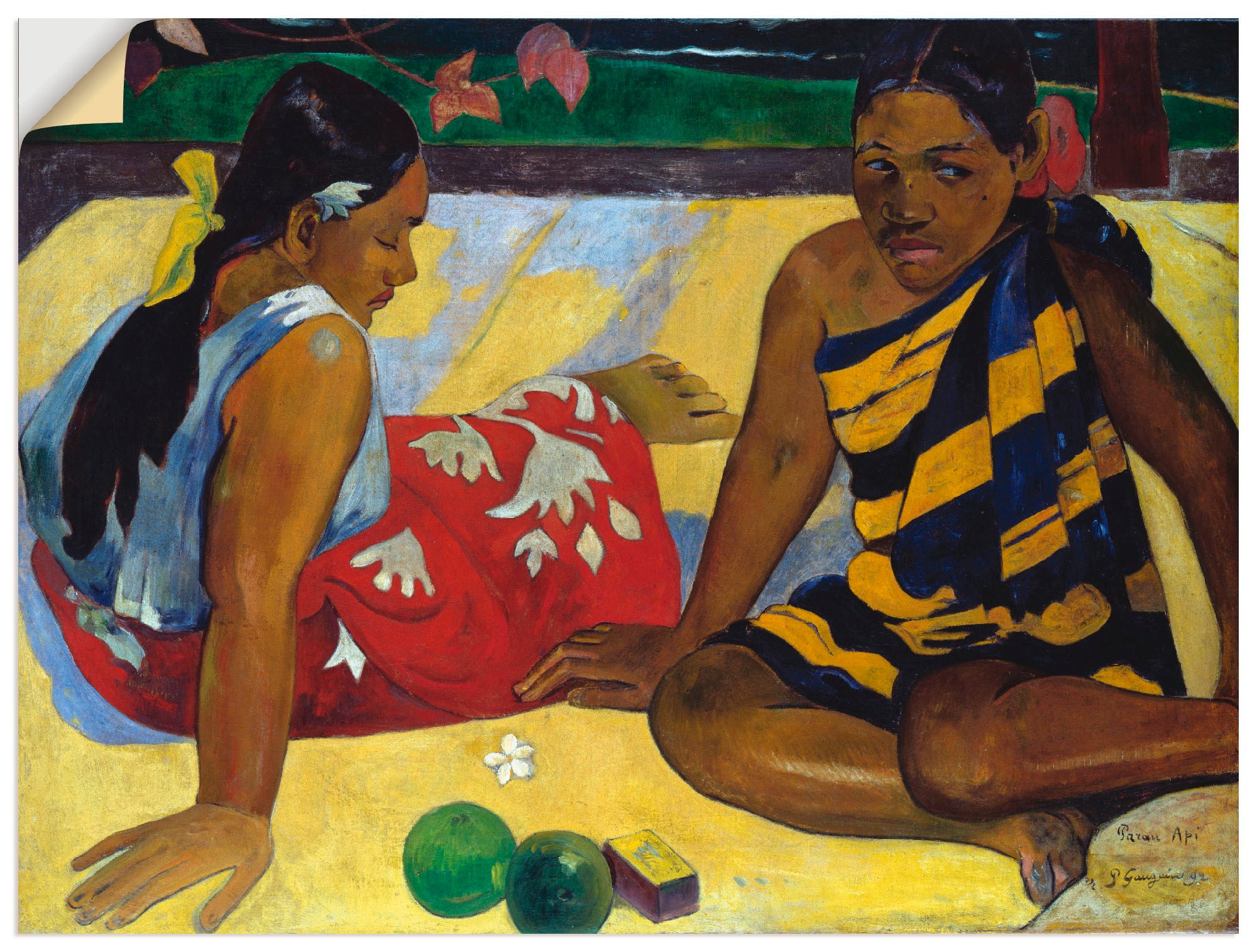 Image of Artland Wandbild »Zwei Frauen auf Tahiti 1892«, Frau, (1 St.), in vielen Grössen & Produktarten -Leinwandbild, Poster, Wandaufkleber / Wandtattoo auch für Badezimmer geeignet bei Ackermann Versand Schweiz