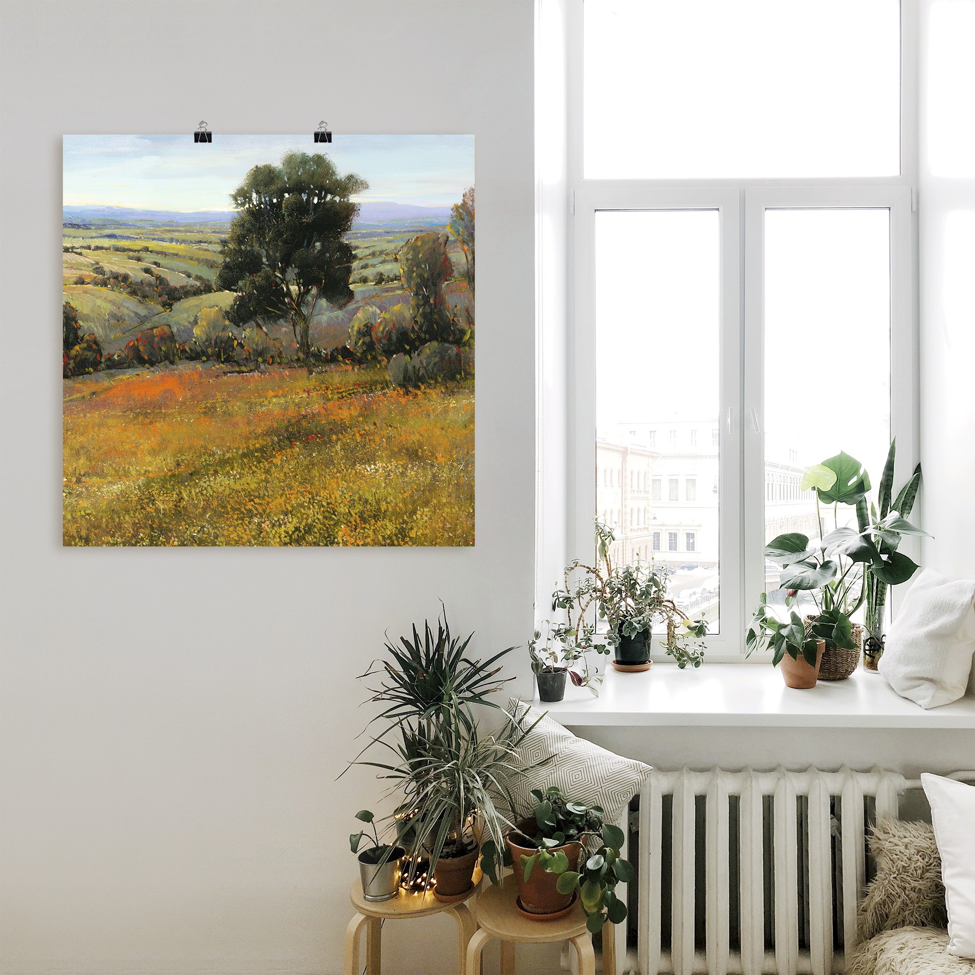 Image of Artland Wandbild »Feld im Sommer«, Felder, (1 St.), in vielen Grössen & Produktarten - Alubild / Outdoorbild für den Aussenbereich, Leinwandbild, Poster, Wandaufkleber / Wandtattoo auch für Badezimmer geeignet bei Ackermann Versand Schweiz