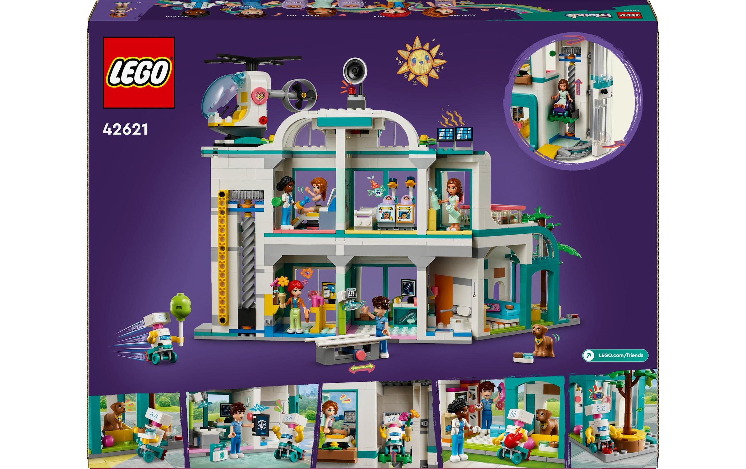 LEGO® Spielbausteine »Heartlake City Krankenhaus 42621«, (1045 St.)