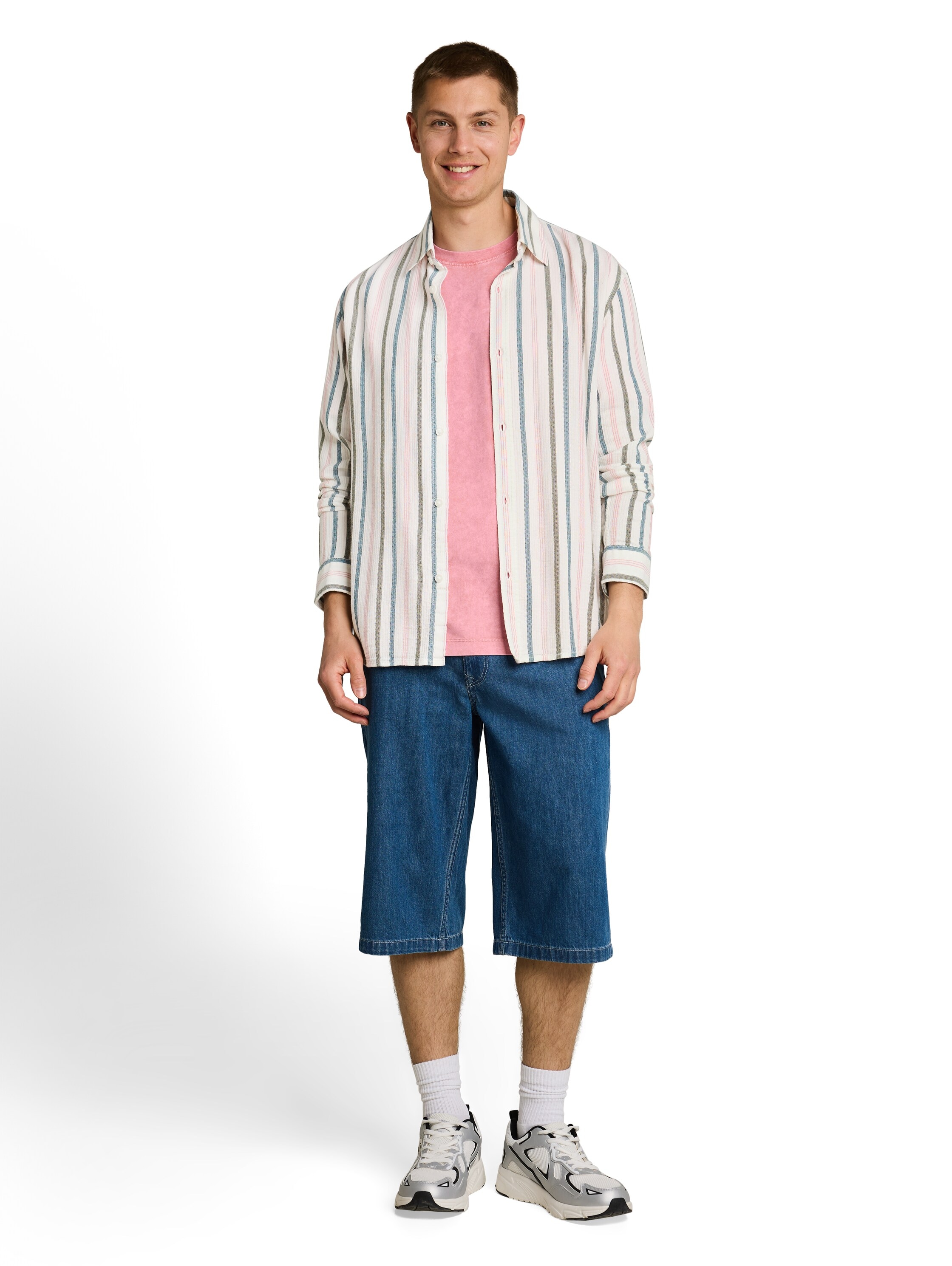 TOM TAILOR Denim T-shirt à manches longues avec motif à rayures