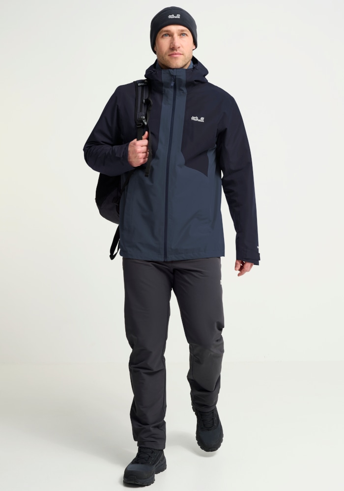 Jack Wolfskin Veste fonctionnelle 3 en 1 »STONETRAIL 3IN1 JKT M« pour mode sport et mode outdoor, style sportif, veste fonction 3-en-1