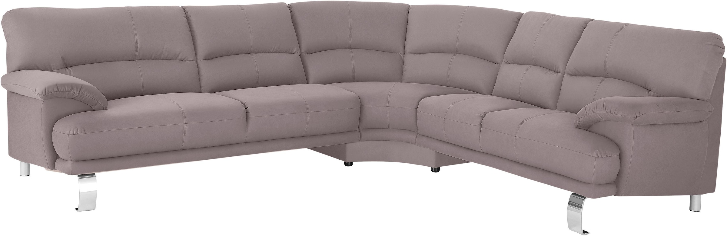 TRENDMANUFAKTUR Ecksofa »Cecilia II, in italienischen Design, bequem, hoher Sitzkomfort, L-Form«, extrabreite Armlehnen für noch mehr Sitzkomfort