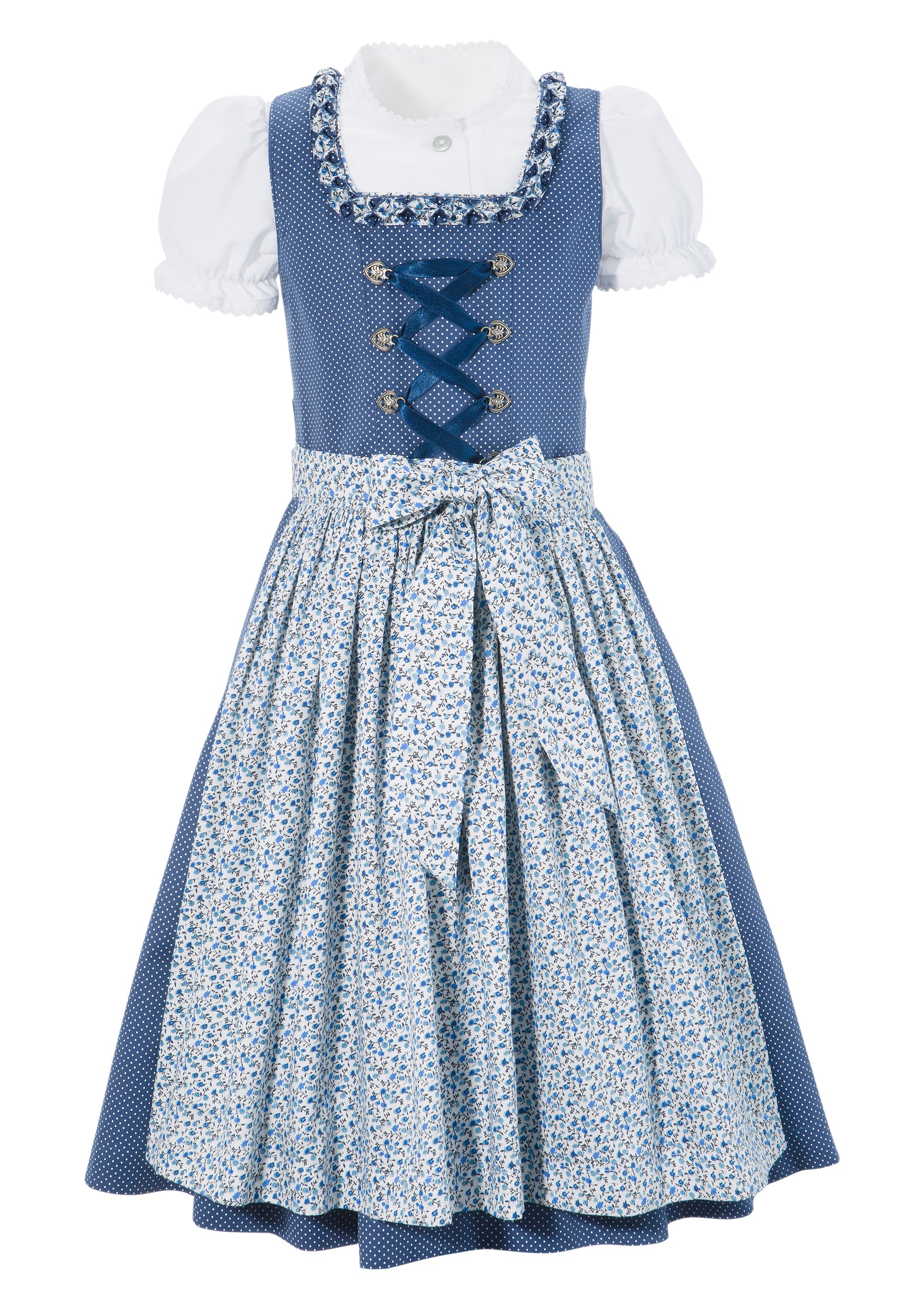 Image of Hammerschmid Dirndl, (3 tlg., mit Dirndlbluse), Kinder, mit geblümter Schürze bei Ackermann Versand Schweiz