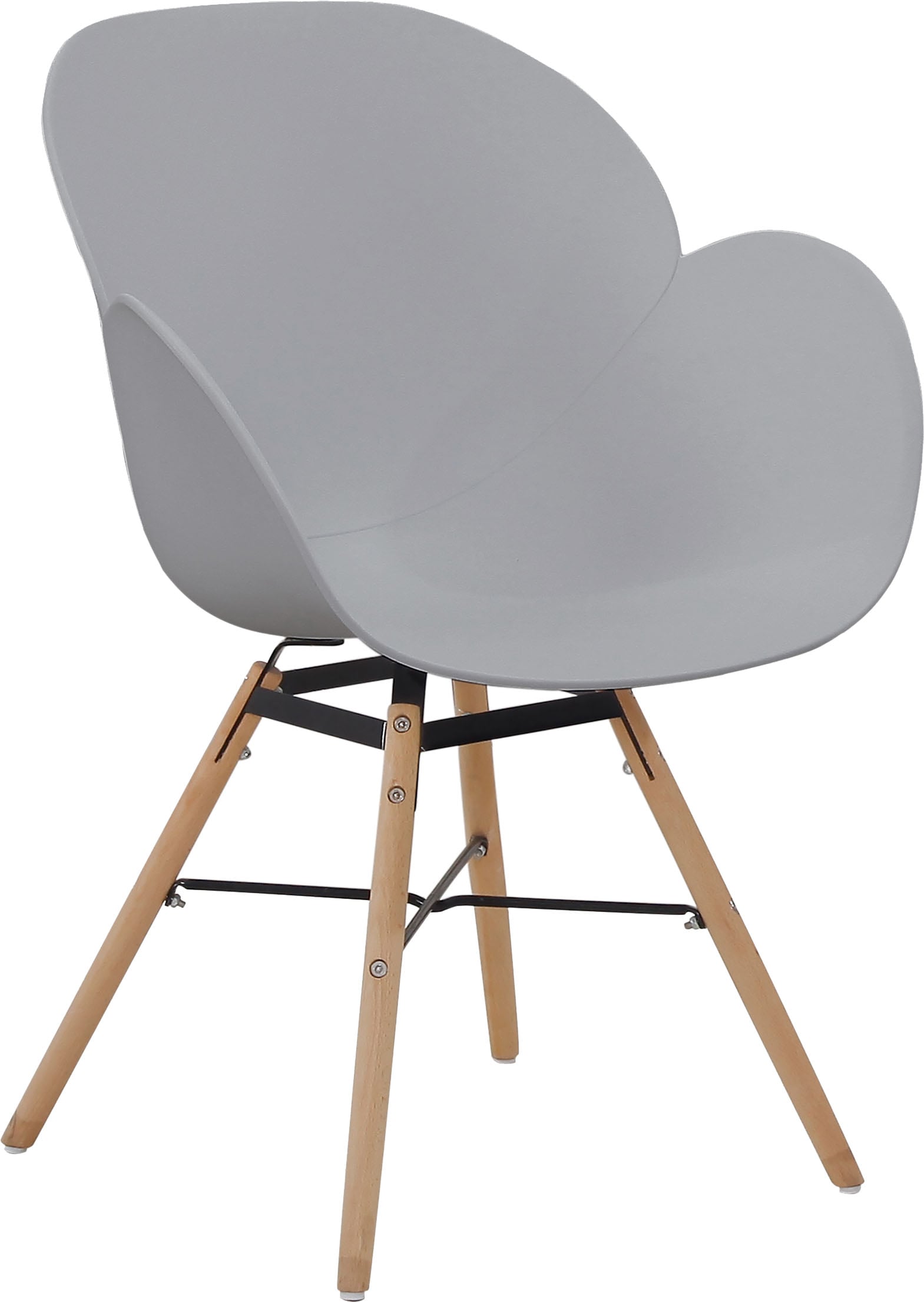 Kayoom 4-Fussstuhl »Stuhl Amalia 110 2er-Set, praktisches Set, bequemer Kunststoffstuhl«, (Set), 2 St., pflegeleicht, abwaschbar, in einem Stück spritzgegossene Sitzfläche