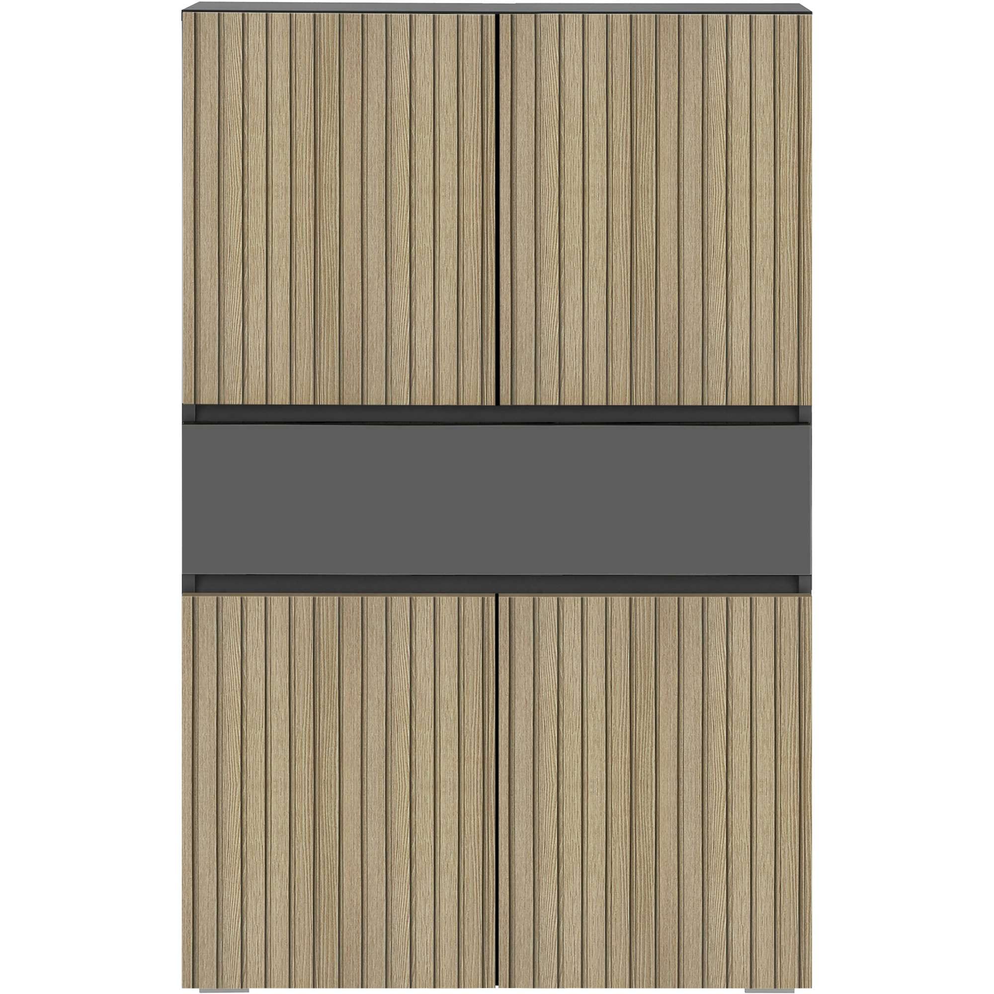 Home affaire Armoire intermédiaire »Wisla« mit 4 Türen & 1 Schublade, Breite 76 cm, Höhe 130 cm