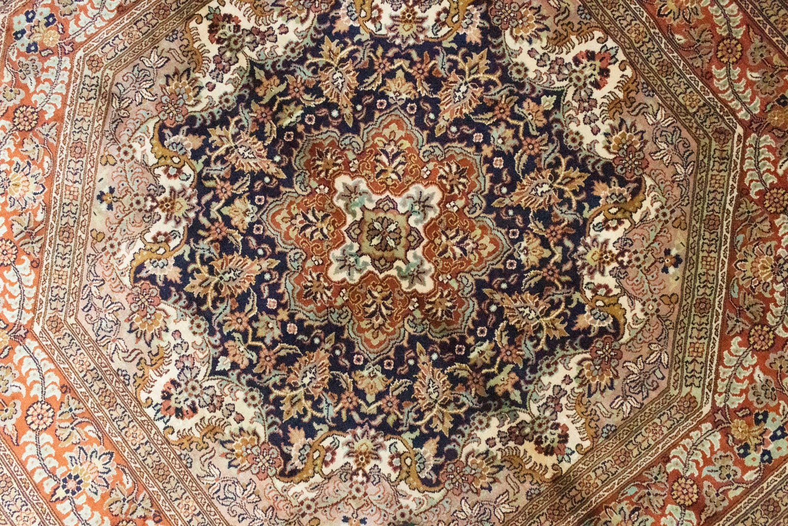 morgenland Teppich »Kaschmir Seide Teppich handgeknüpft blau«, quadratisch