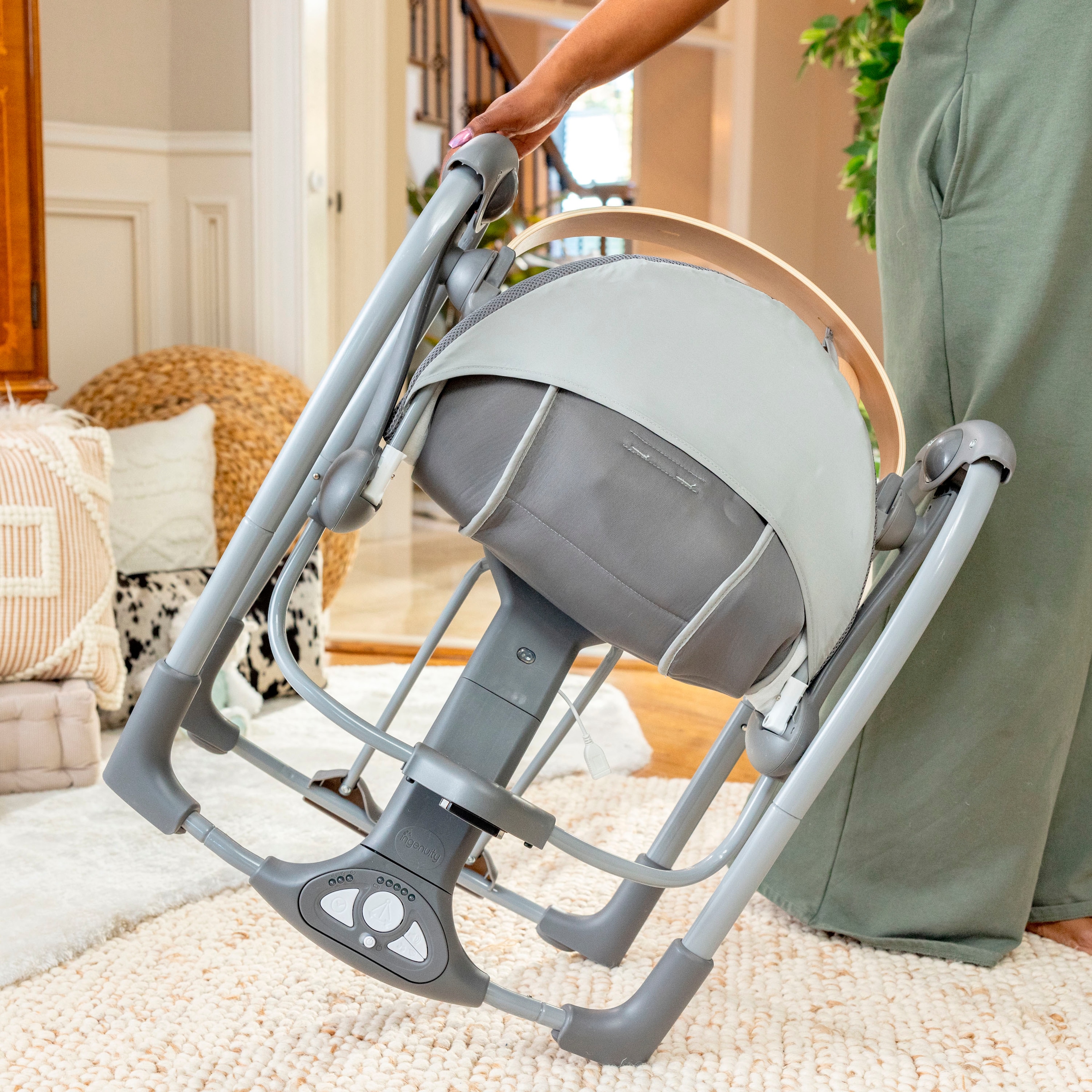 ingenuity Babywippe »Every Season™ Swing 'n Go Portable Swing™ - Wesley™« bis 9 kg mit Musik und Geräuschen