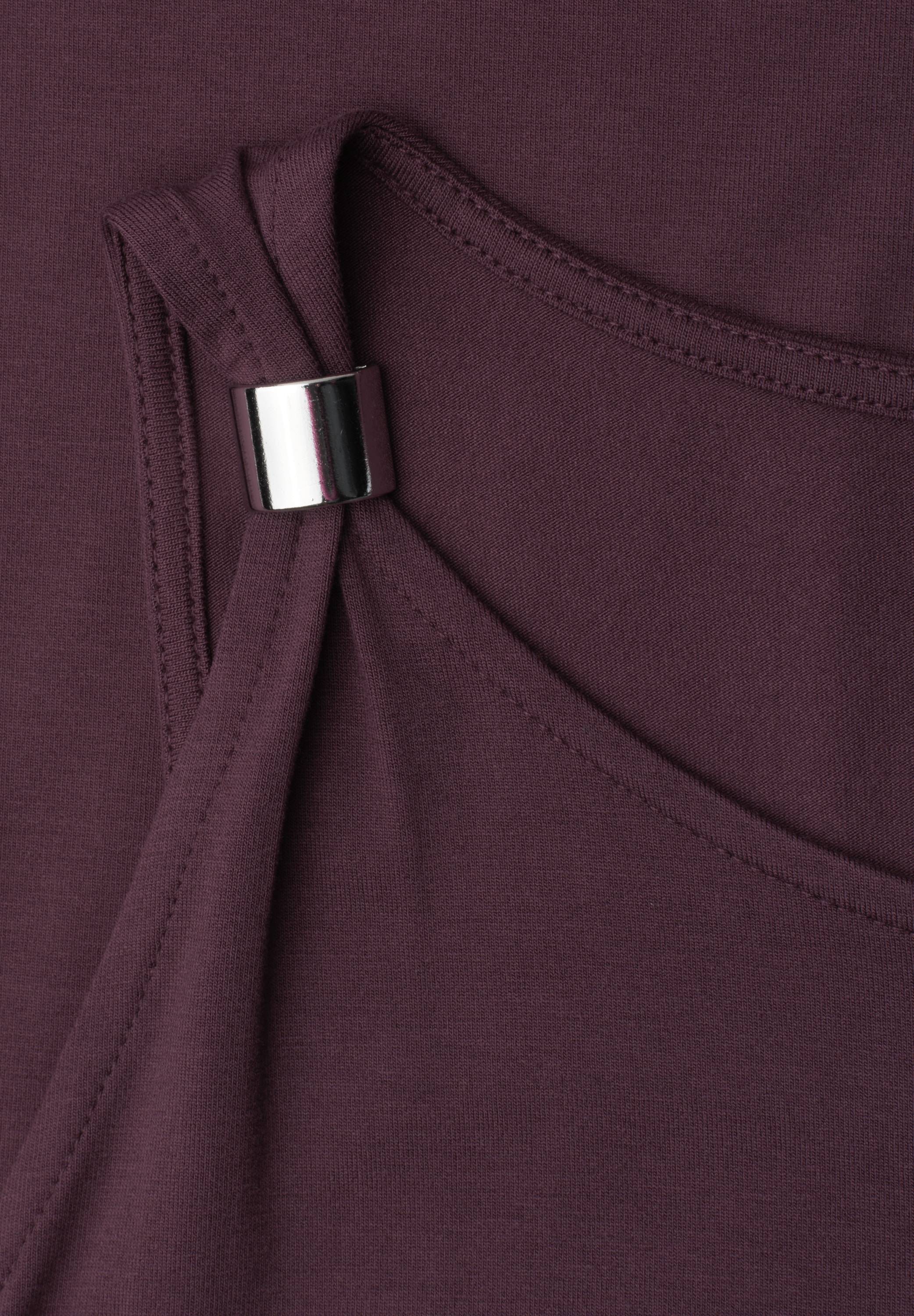 STREET ONE Shirtkleid Ohne Taschen Sommerkleid mit Schnallendetail/Viskose-Stretch