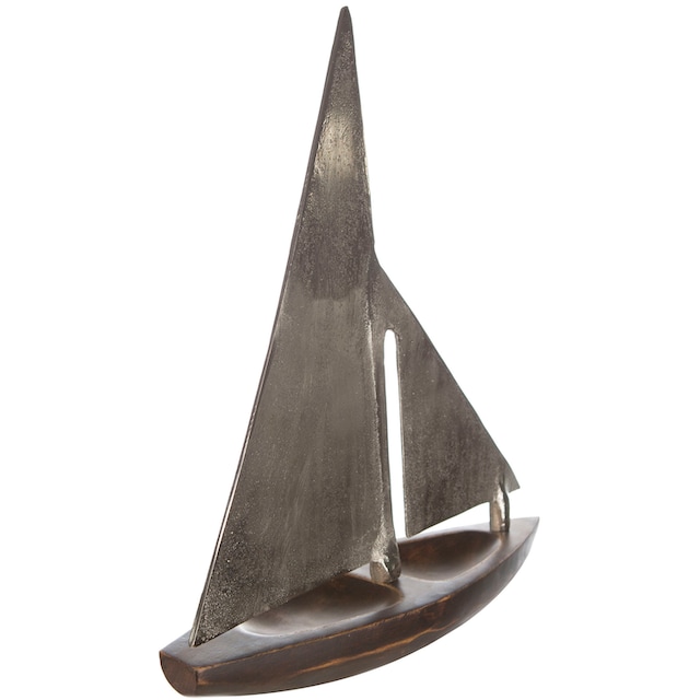 GILDE Dekoobjekt »Skulptur Segelboot Classic«, Höhe 53 cm, aus Metall und  Holz, maritim, Wohnzimmer kaufen