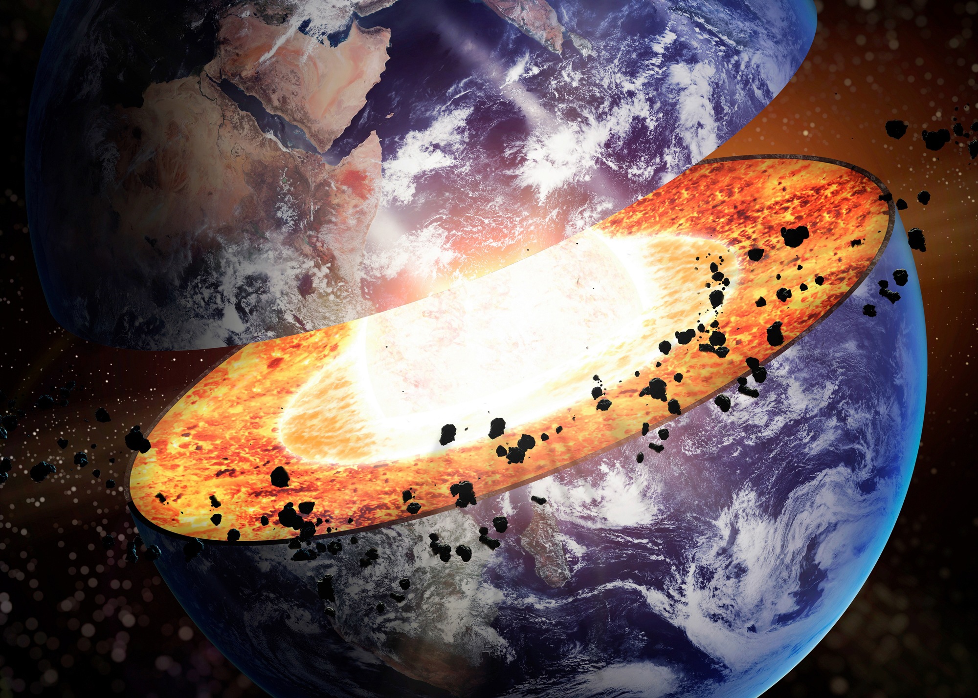 Image of Papermoon Fototapete »ERDKERN STRUKTUR DER ERDE«, Vliestapete, hochwertiger Digitaldruck, inklusive Kleister bei Ackermann Versand Schweiz