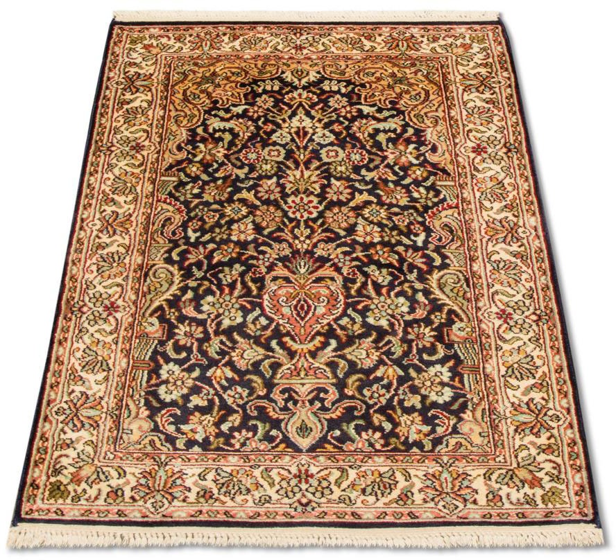 Image of morgenland Teppich »Kaschmir Seide Teppich handgeknüpft blau«, rechteckig, 5 mm Höhe bei Ackermann Versand Schweiz