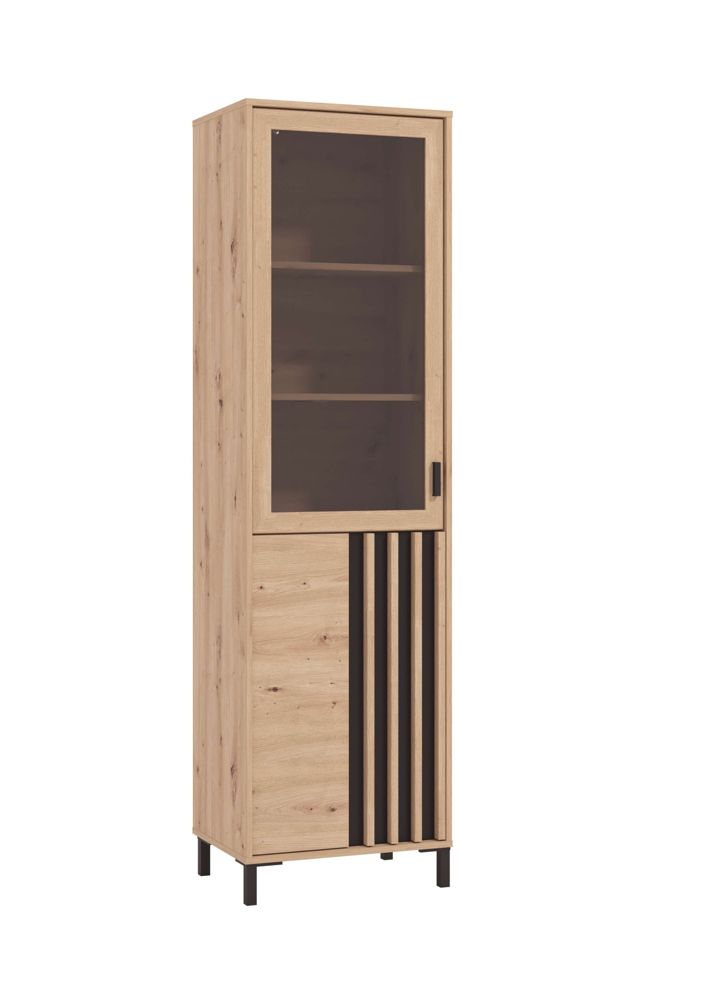 Image of Home affaire Vitrine "LAVAL Vitrinenschrank, Glasschrank, Standvitrine, Highboard/Sideboard" Türen, 4 Einlegeböden, 5 Fächer, Gesamtmasse (B/T/H): 54,5/40/192,5 cm