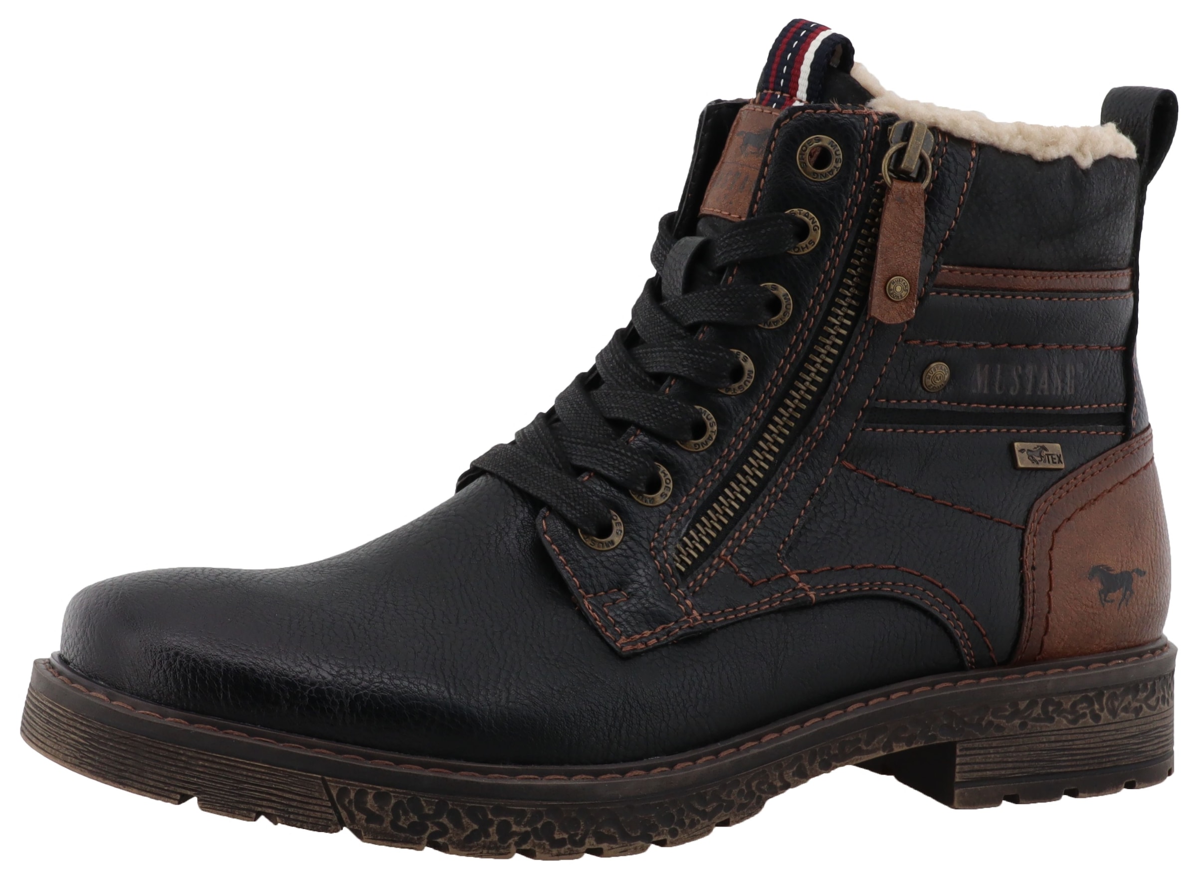 Image of Mustang Shoes Winterstiefelette "Midor" Schnürstiefel, Winterstiefel mit Warmfutter