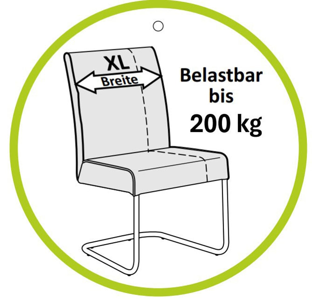 Jockenhöfer Gruppe 4-Fussstuhl »Bennett« (Set) 2 Stk.4-Fuss Stuhl, bis zu 200 kg belastbar, Taschenfederkern
