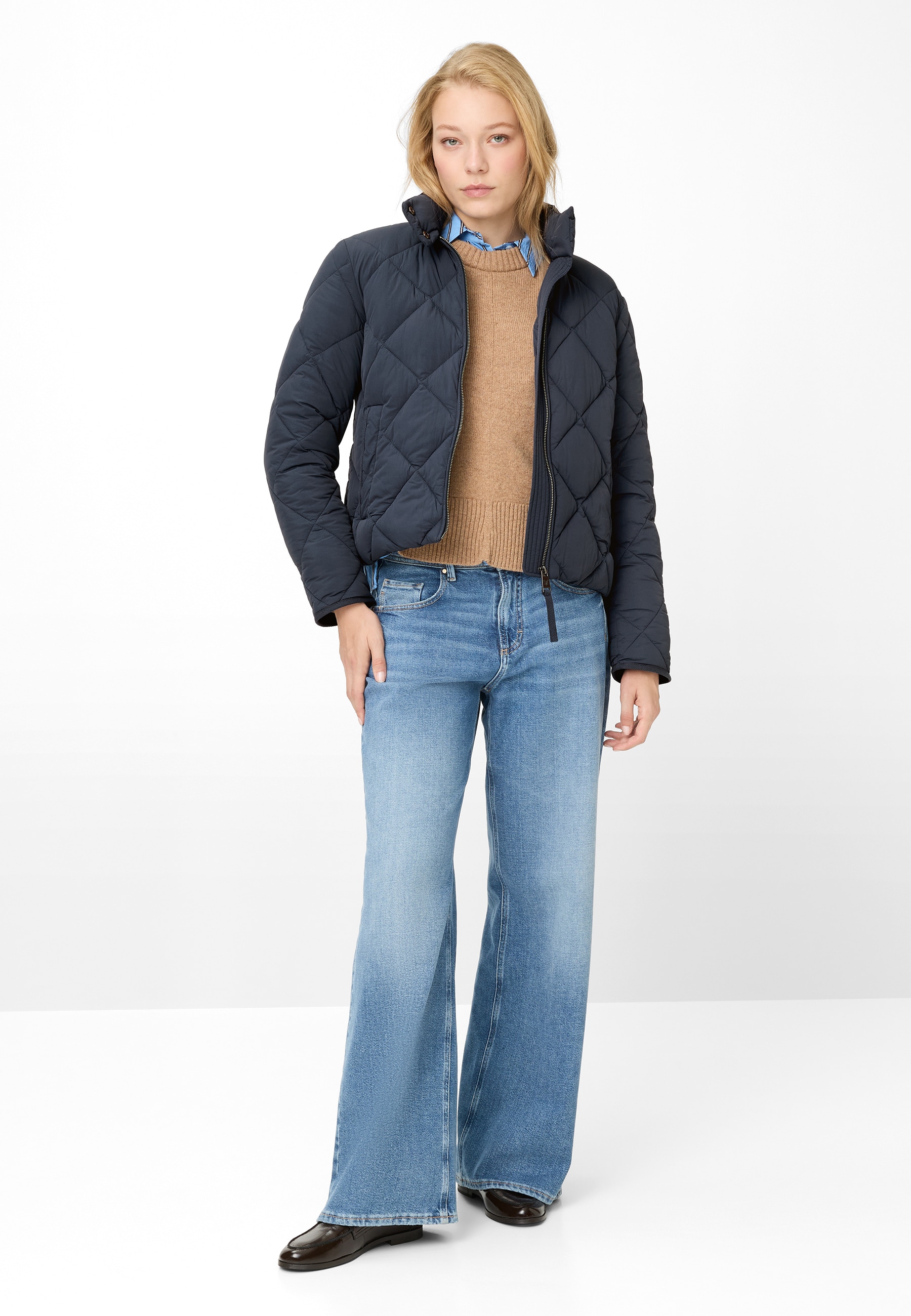 Fuchs Schmitt Veste matelassée col montant avec boutons, coupe régulière