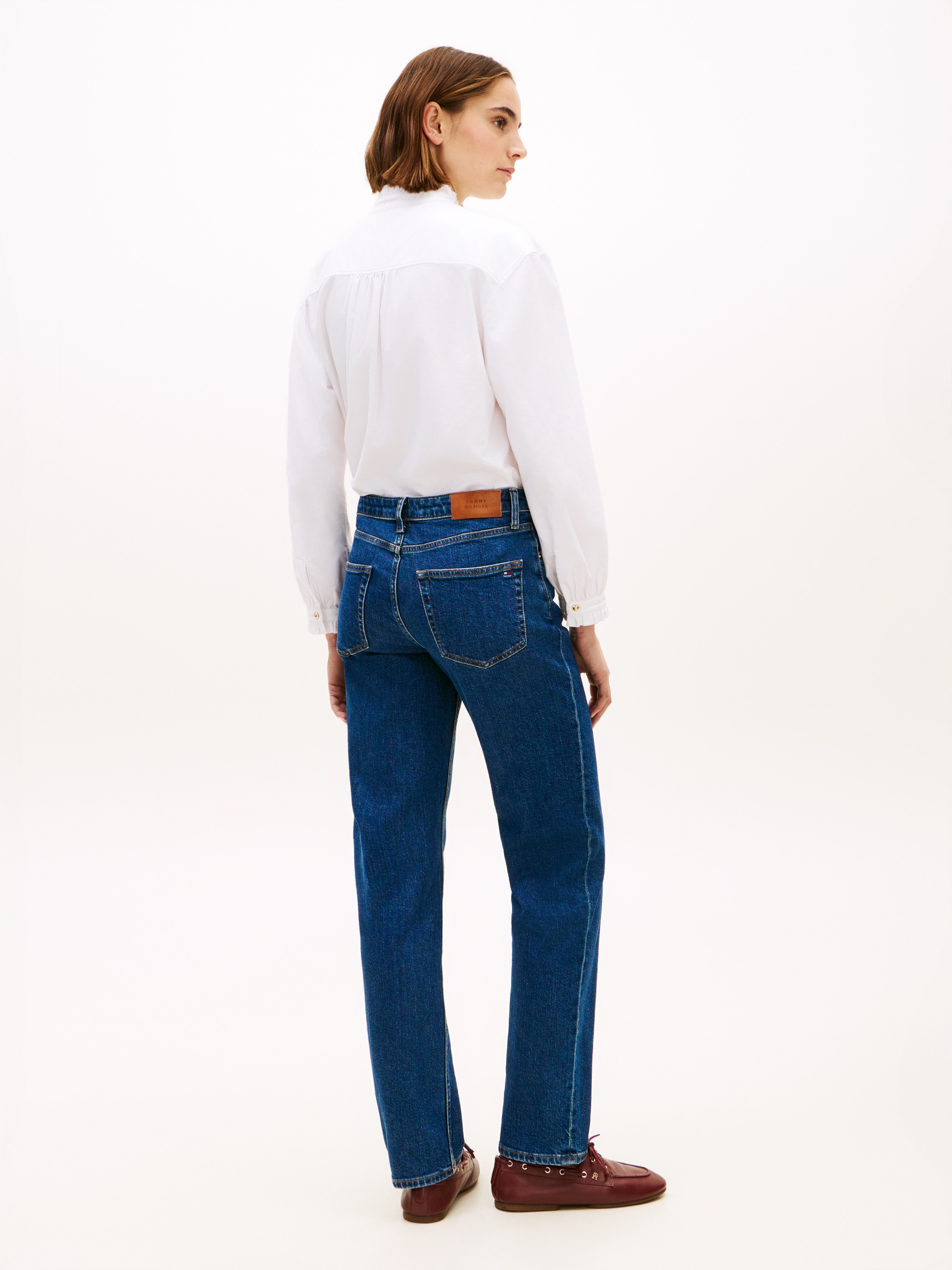 Tommy Hilfiger Straight-Jeans mit dezenter Logostickerei