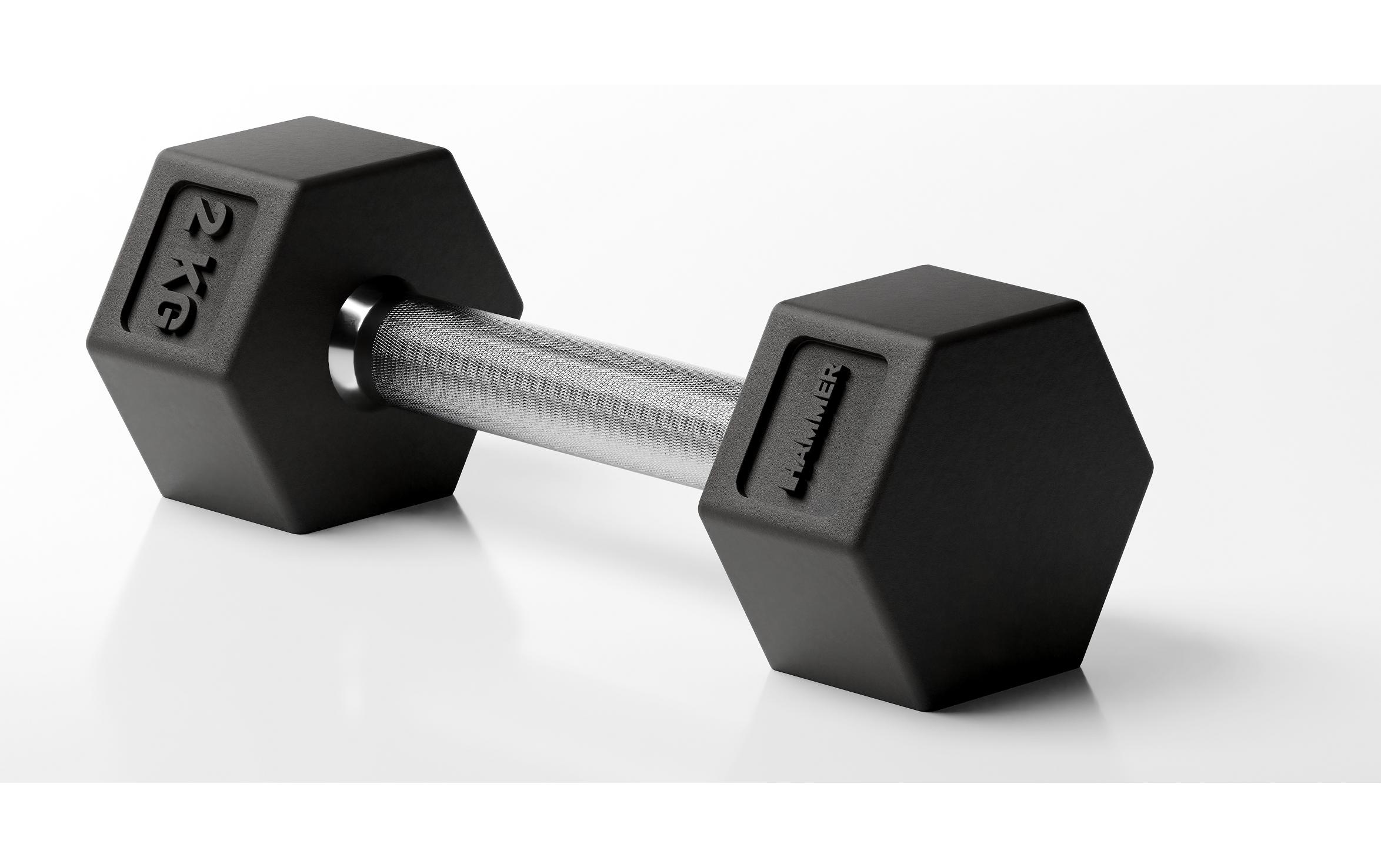 Hammer Haltère court »Hexagon PRO 1 x 2 kg« 2 kilos 1 tlg.