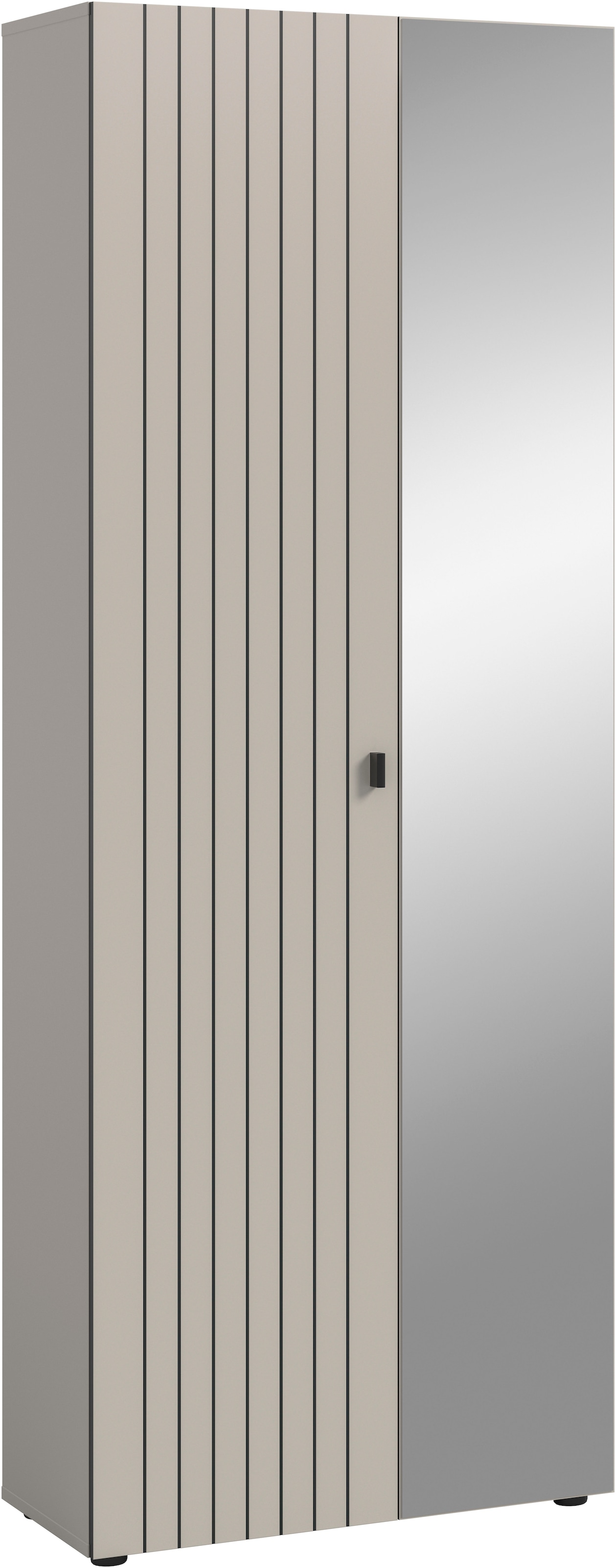 Home affaire Garderobenschrank »TATIO, Höhe 192 cm, Rillenoptik, Spiegeltür« 1 Stk. tlg. Garderobenschrank, Flurschrank, Dielenschrank