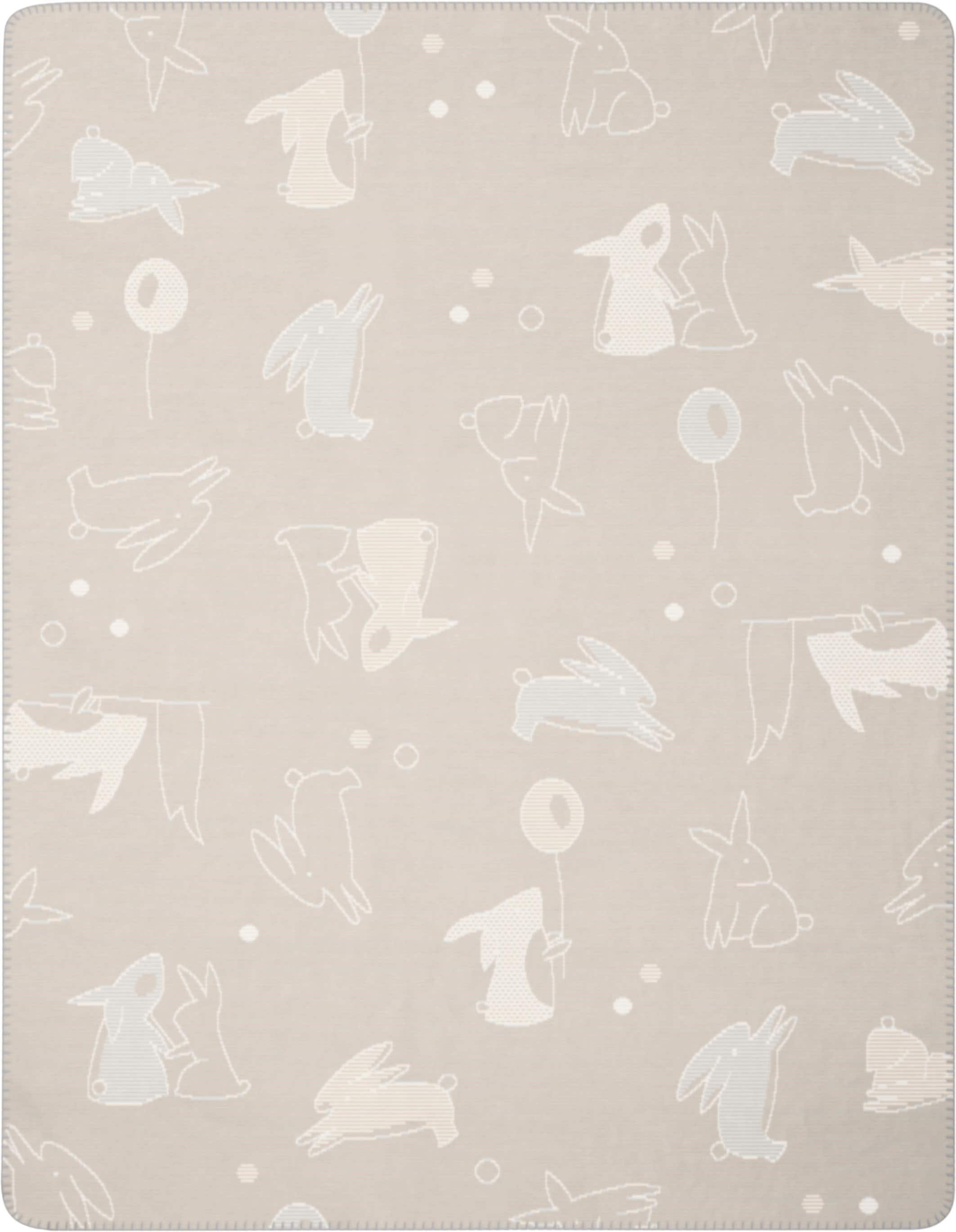 Biederlack Babydecke »Babydecke Littel Rabbits«, Babydecke Littel Rabbits mit verspielten Hasen