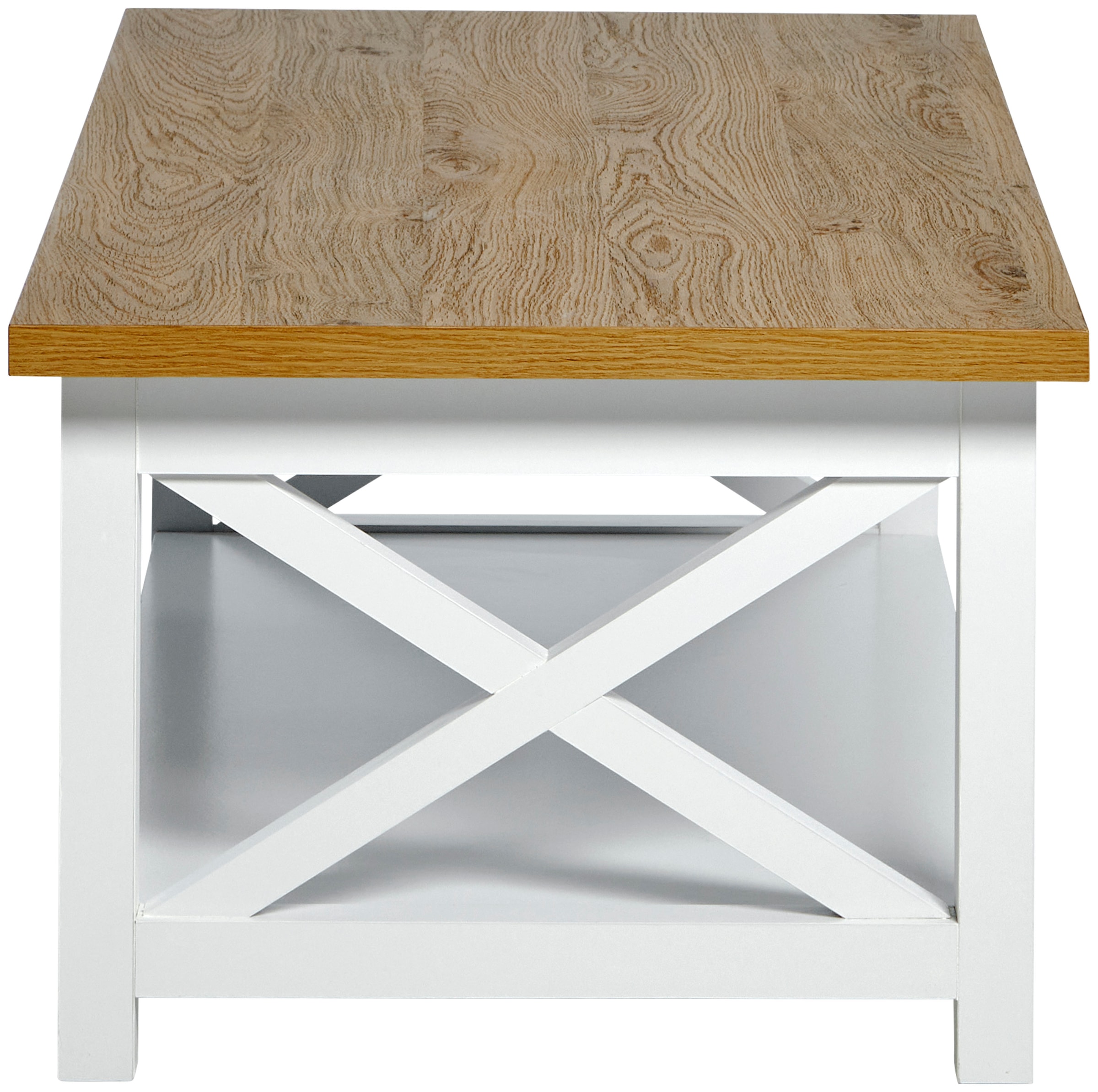 Jahnke Couchtisch »CHALET COFFEE« 1 Stk. tlg. Couchtisch, Kaffetisch, mit Ablageboden, Landhausstil, X-Design