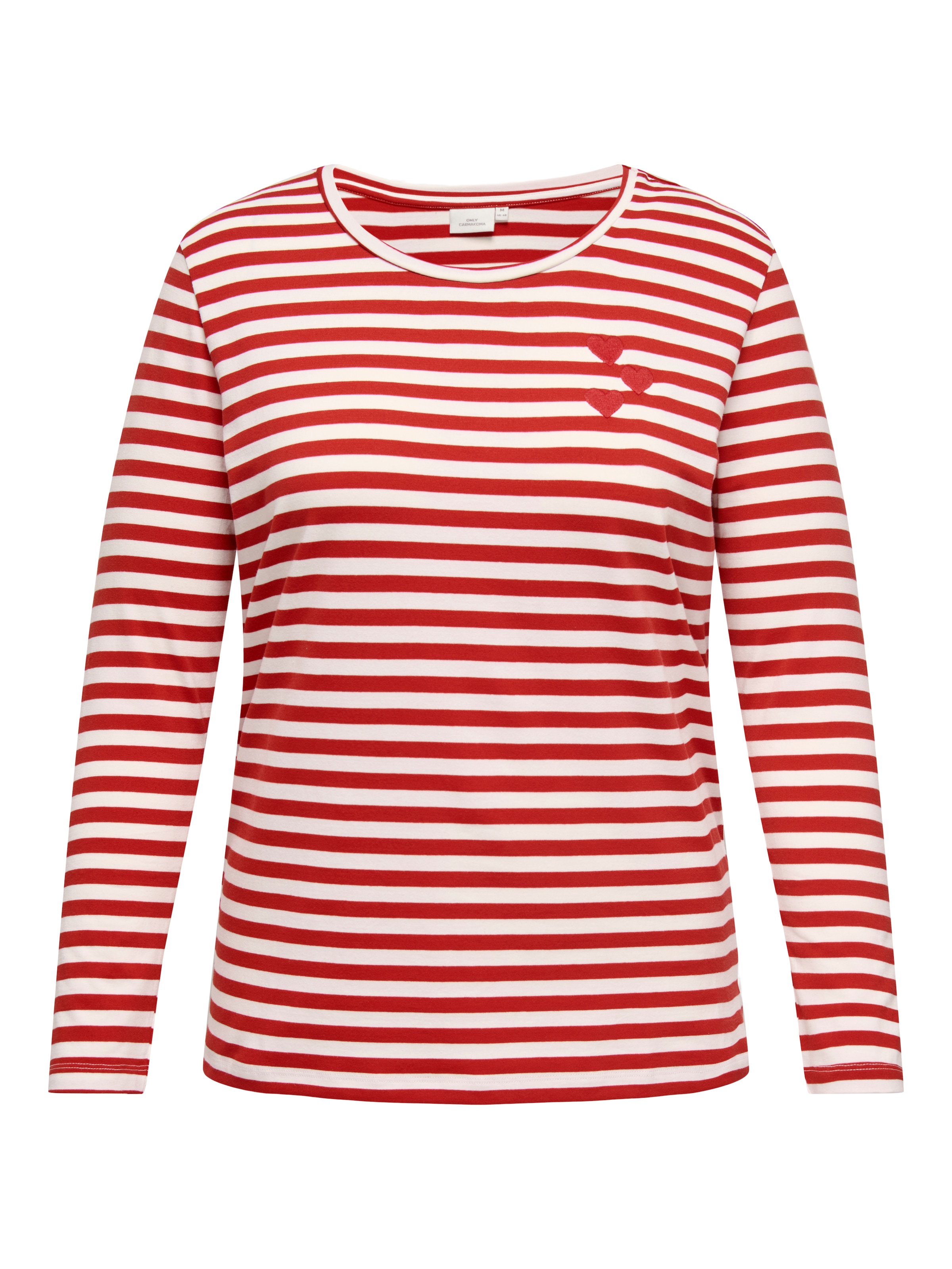 ONLY CARMAKOMA Langarmshirt »CARBODIL L/S O-NECK BLOUSE JRS« Materialmix, regular fit