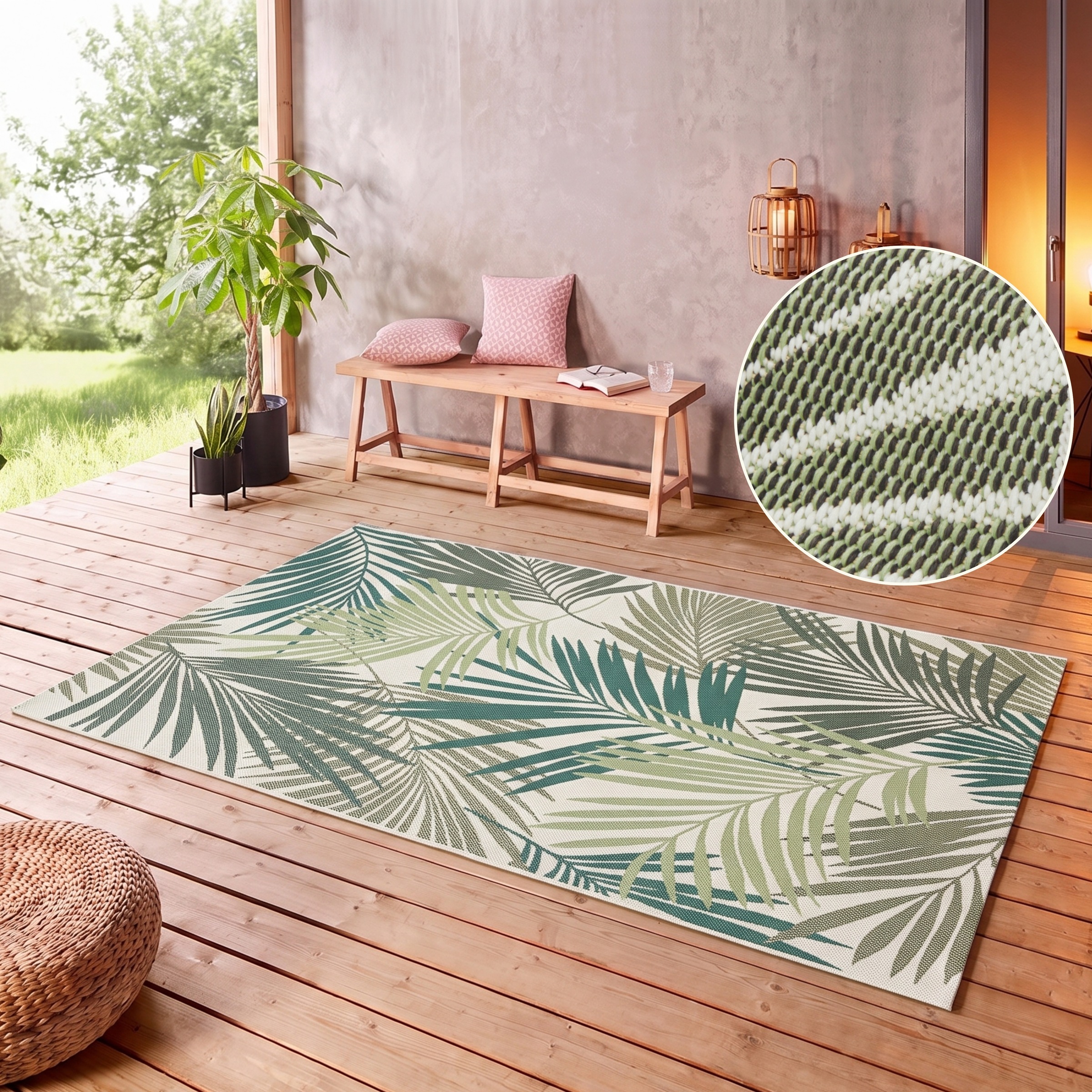 Image of HANSE Home Teppich "Vai" rechteckig 8 mm Höhe In- & Outdoor, Geometrisches Muster, Garten, Terrasse, Wohnzimmer