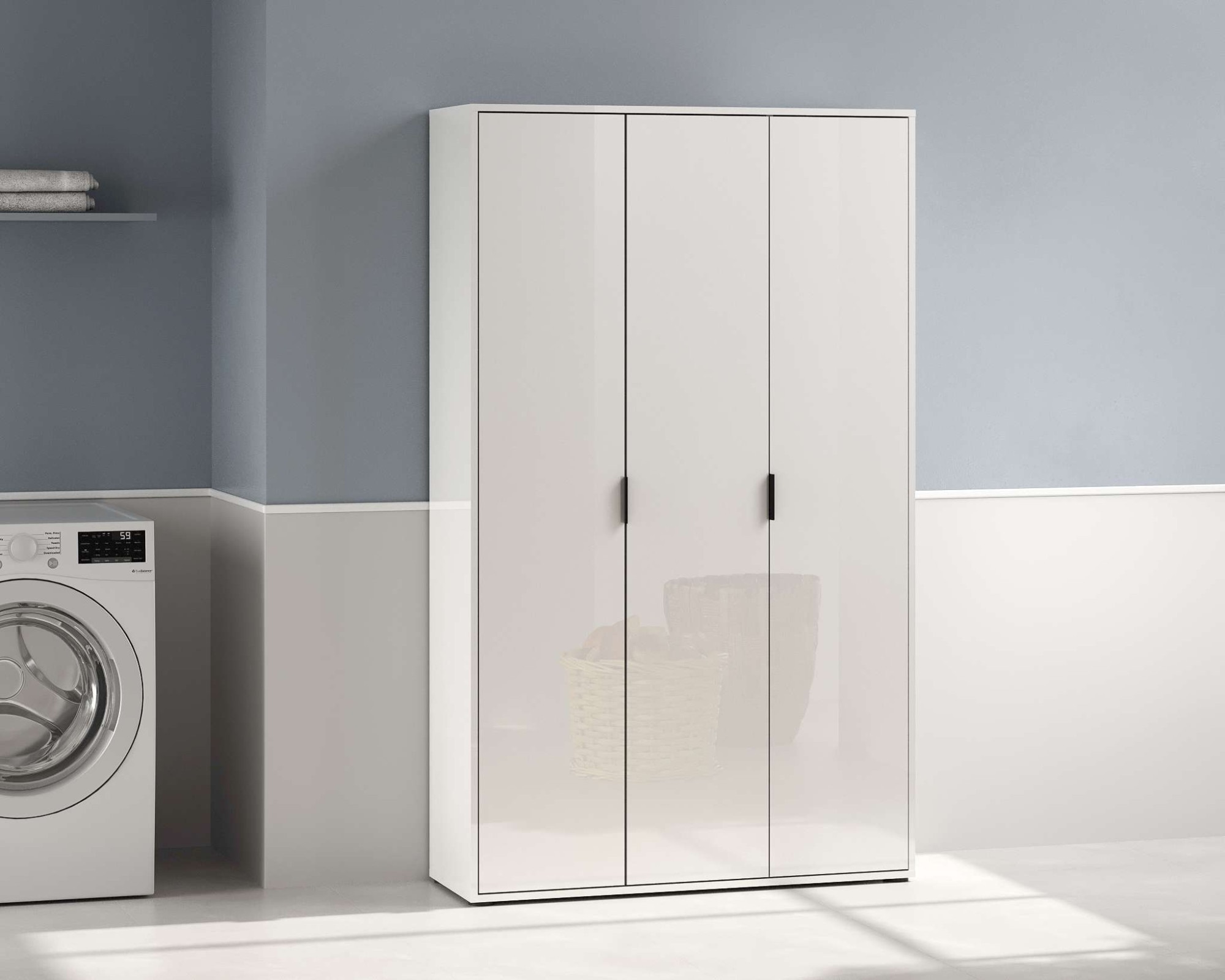 INOSIGN Mehrzweckschrank »Stauraumschrank , Breite 107 cm , Höhe 178 cm« 1 Stk. tlg. 3 Türen,1 kleiner und 3 grosse Einlegeböden- Schrank hochglanz lackiert