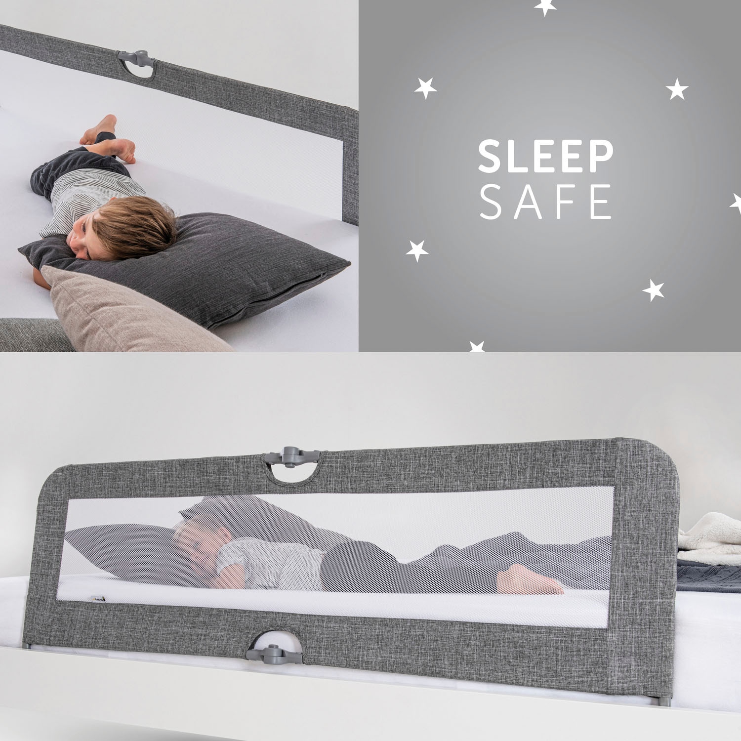 Hauck Bettschutzgitter »Sleep N Safe Plus XL -   melange grey«