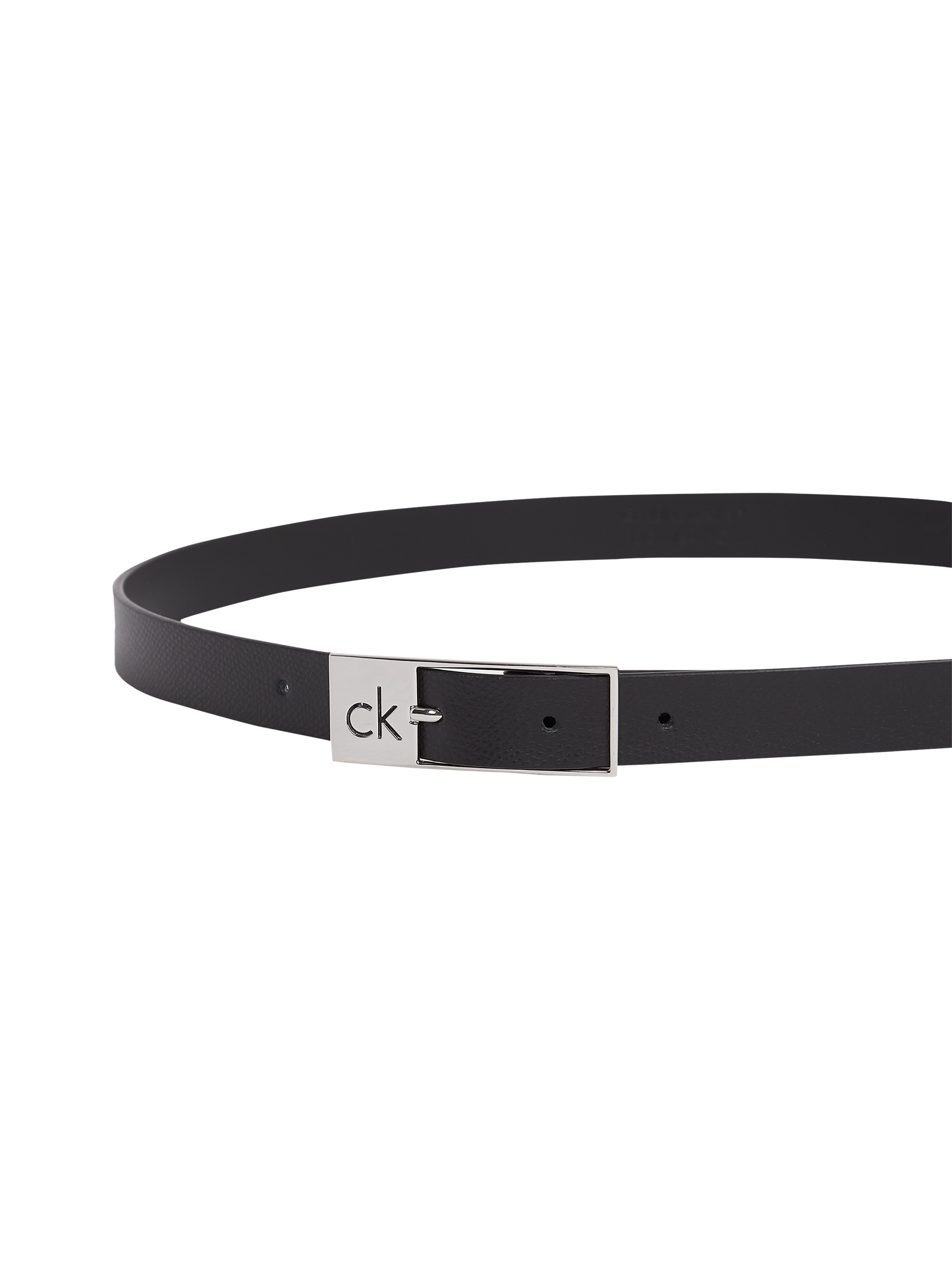 Calvin Klein Ledergürtel »CK CUT SQUARE BUCKLE 2.0_CAVIAR«, Logoprägung, Einfachdornschliesse