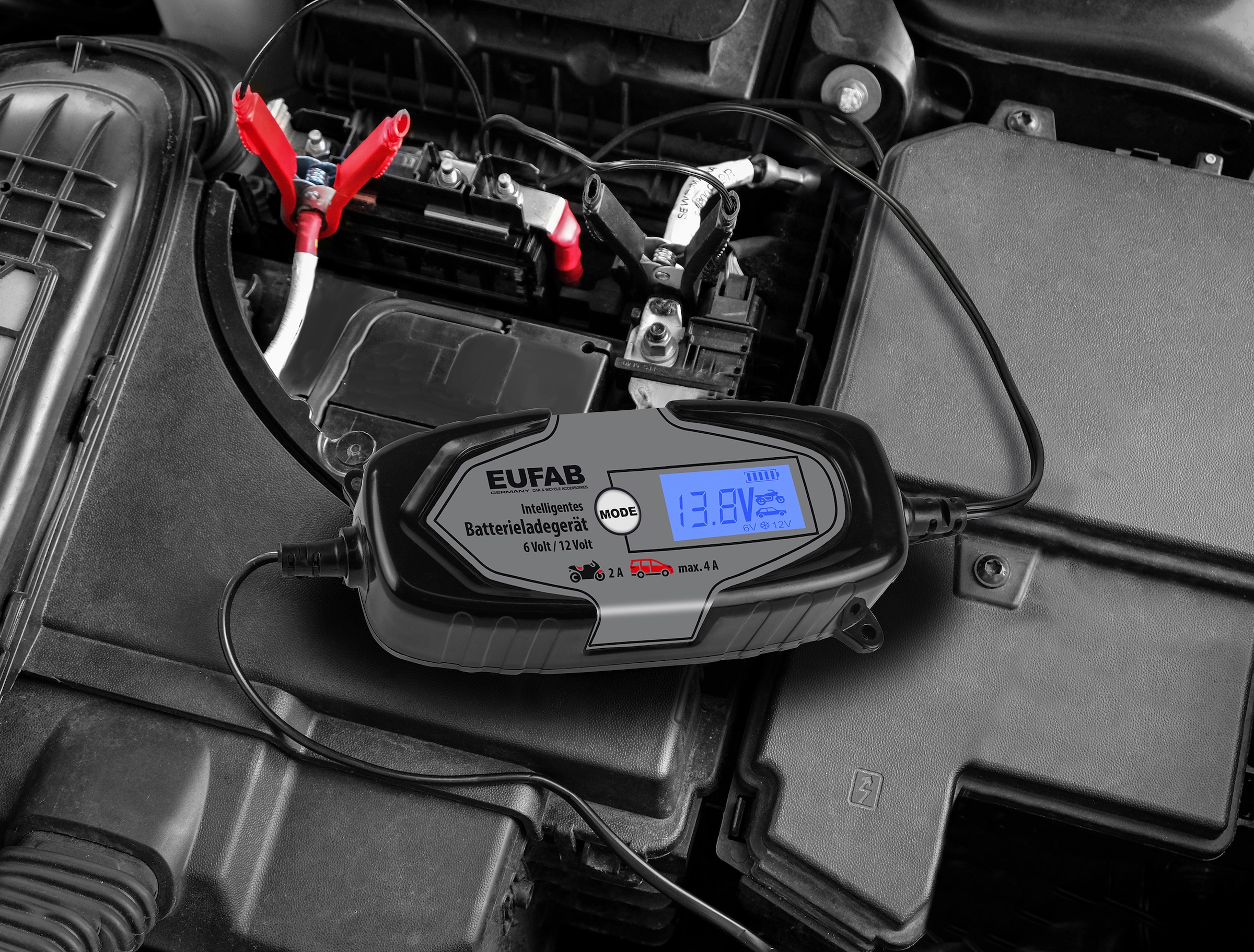 EUFAB Autobatterie-Ladegerät »EUFAB 16647«, 4000 mA