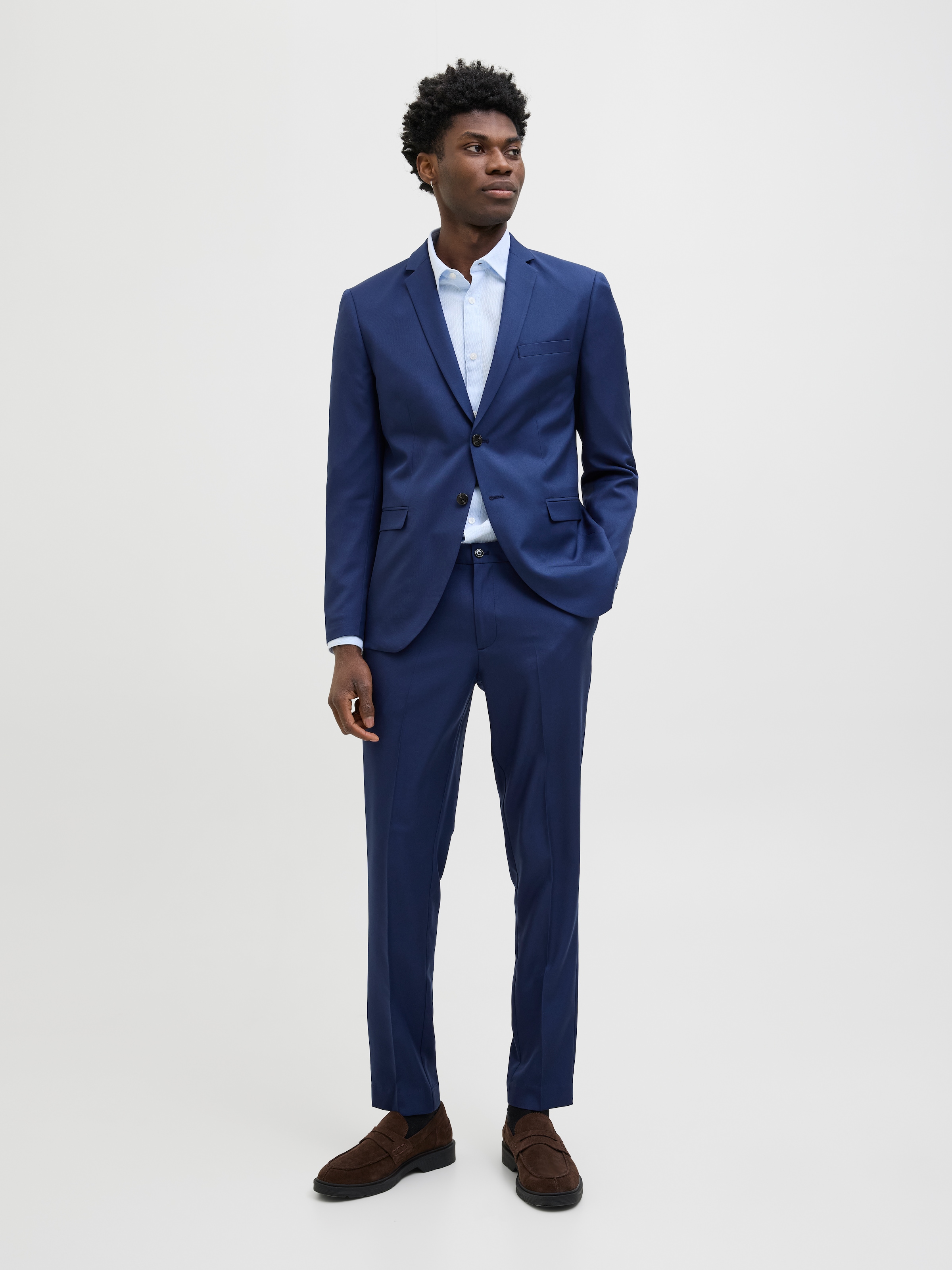 Jack & Jones Anzug »JPRCOSTA SUIT« Set, 2 tlg. sehr schmal aus Polyester, sehr schmale Passform, mit Reverskragen, Langarm-Sakko
