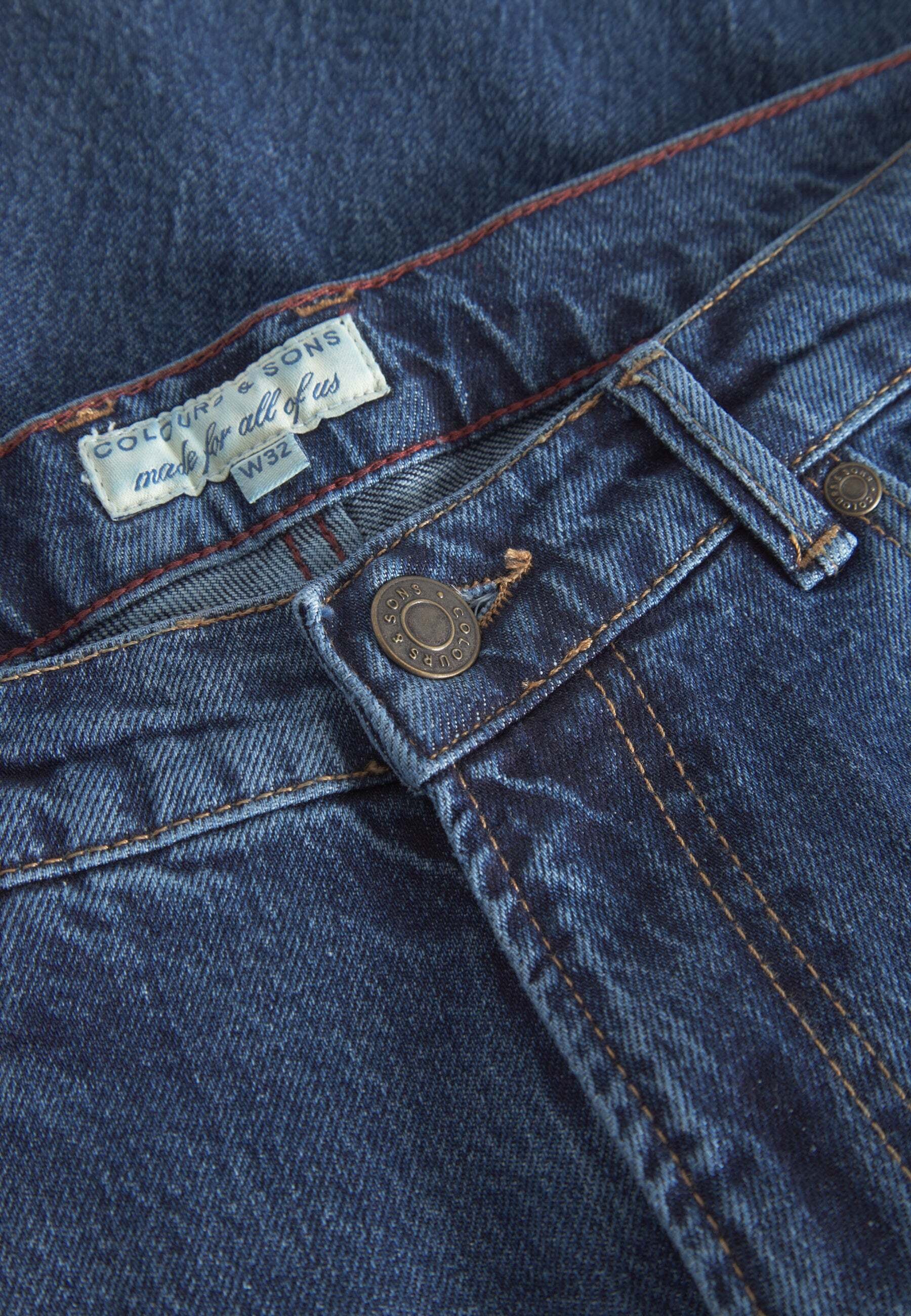 colours & sons Tapered-fit-Jeans »colours & sons Jeans Denim Cropped«