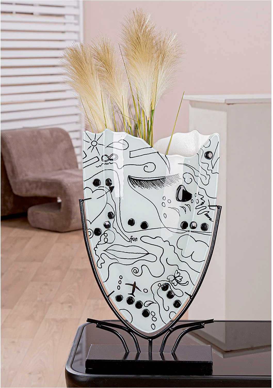 Casablanca by Gilde Bodenvase »Vase Modern Art weiss H.49 cm«, (1 St.)