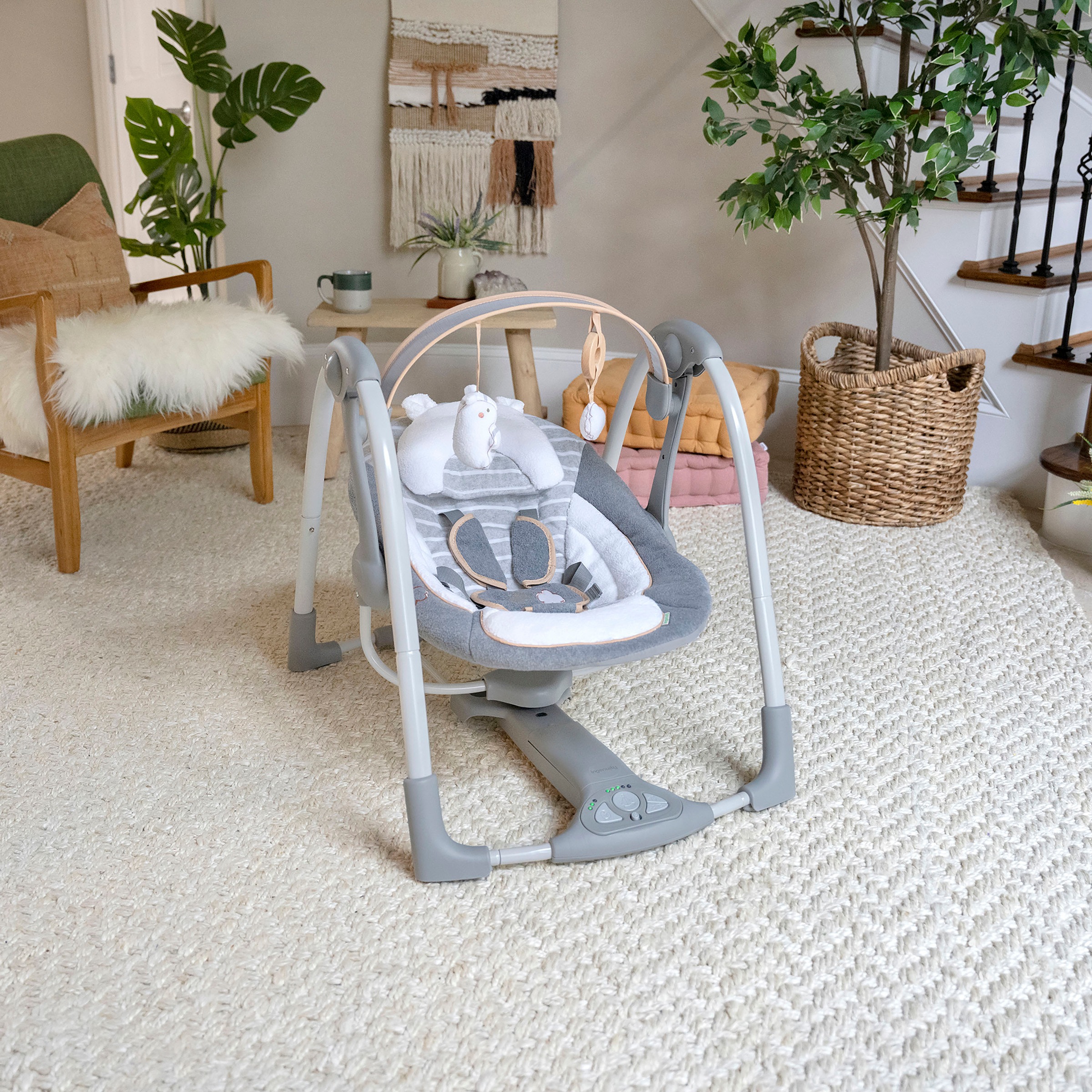 ingenuity Babyschaukel "Swingn Go, Bella Teddy" bis 9 kg tragbar