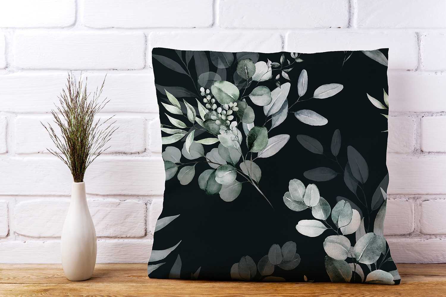 Bruno Banani Coussin décoratif »Eukalyptus - Kissenhülle - Kissenbezug« 40x40cm - mit Reissverschluss