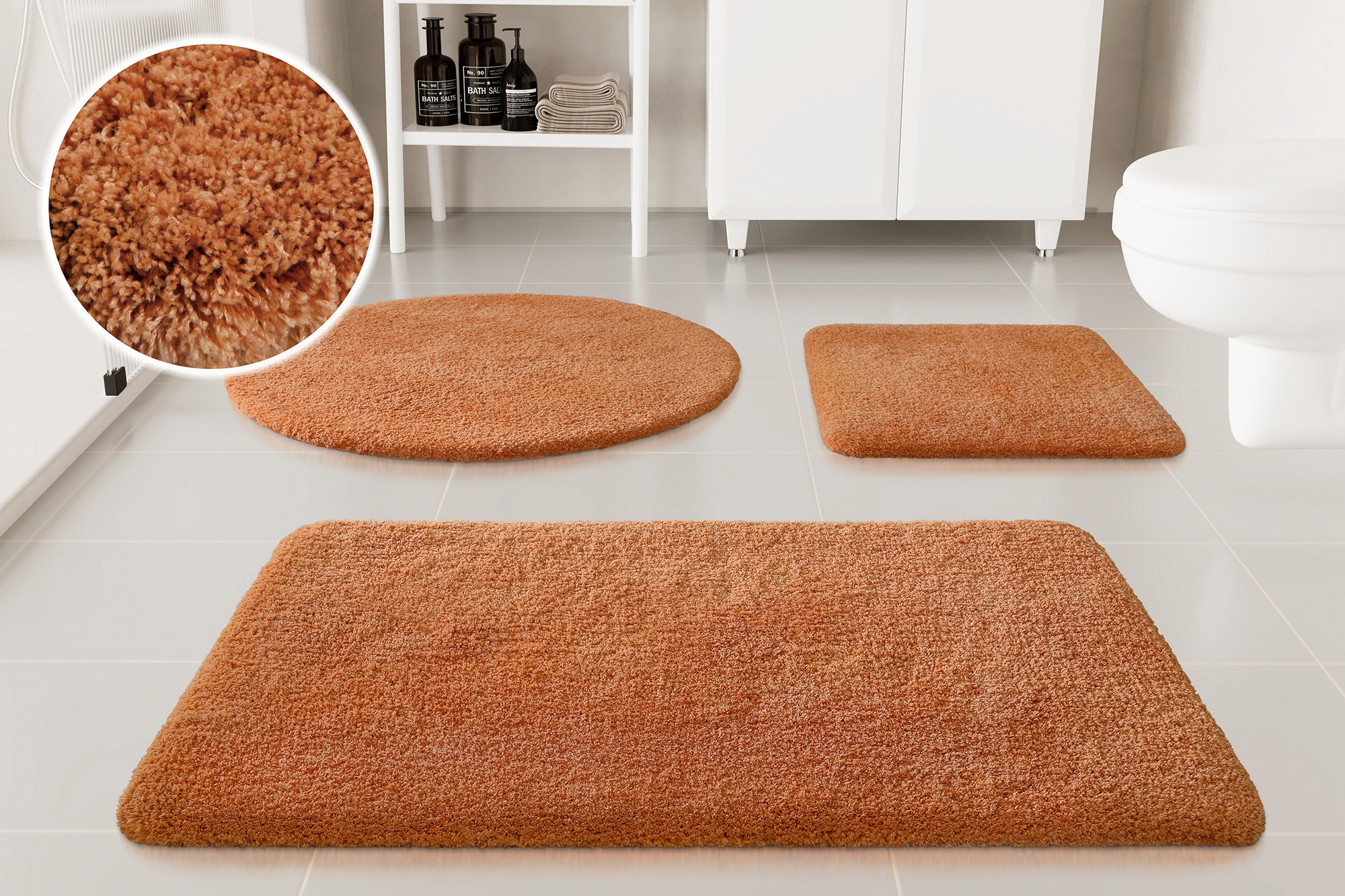 GOODproduct Tapis de bain »Kaarin« Höhe 30 mm Badteppich, getuftet, flauschig, hochflor, grosse Farbauswahl